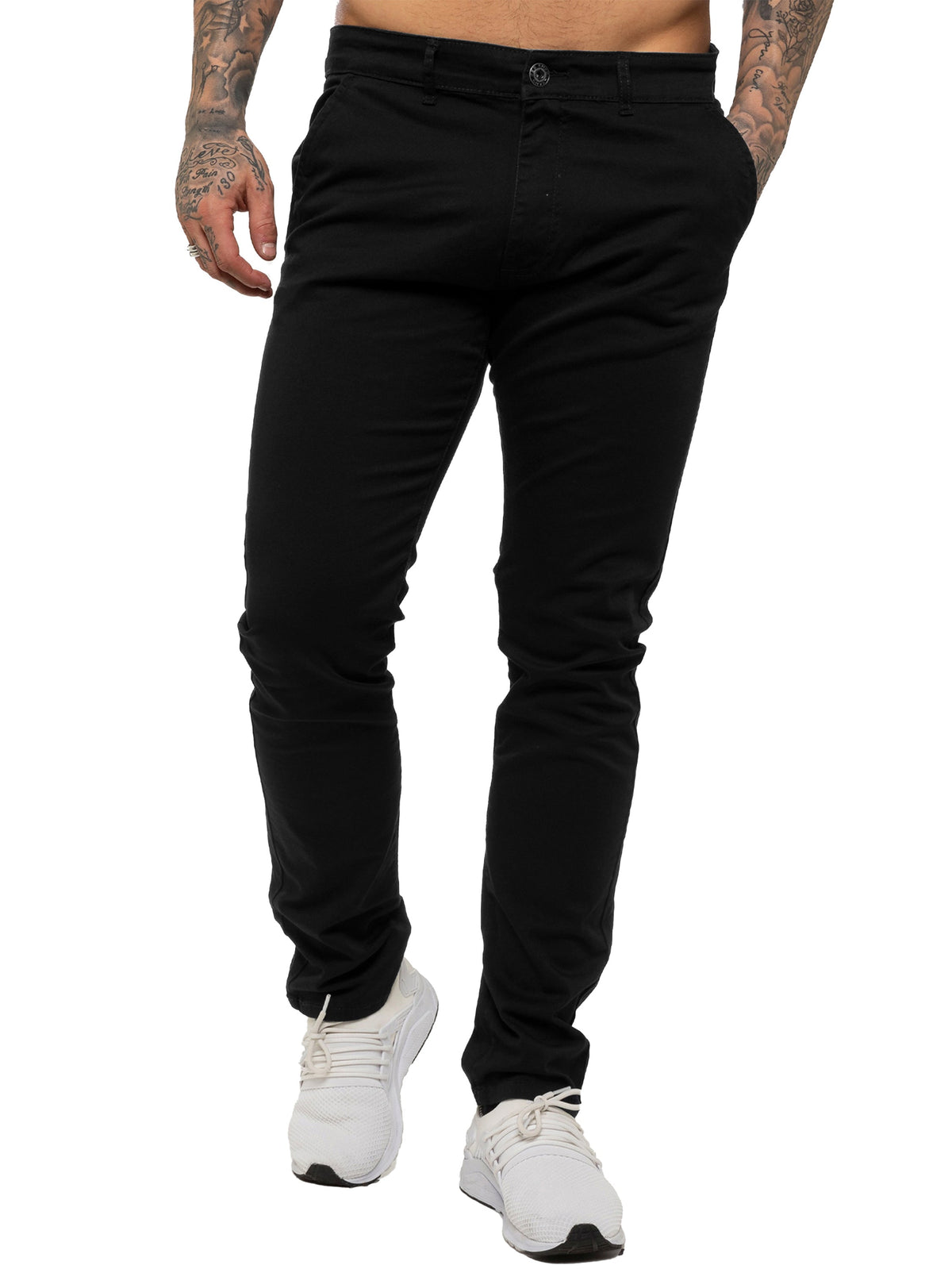 Enzo | Mens Slim Fit Stretch Chino Trousers