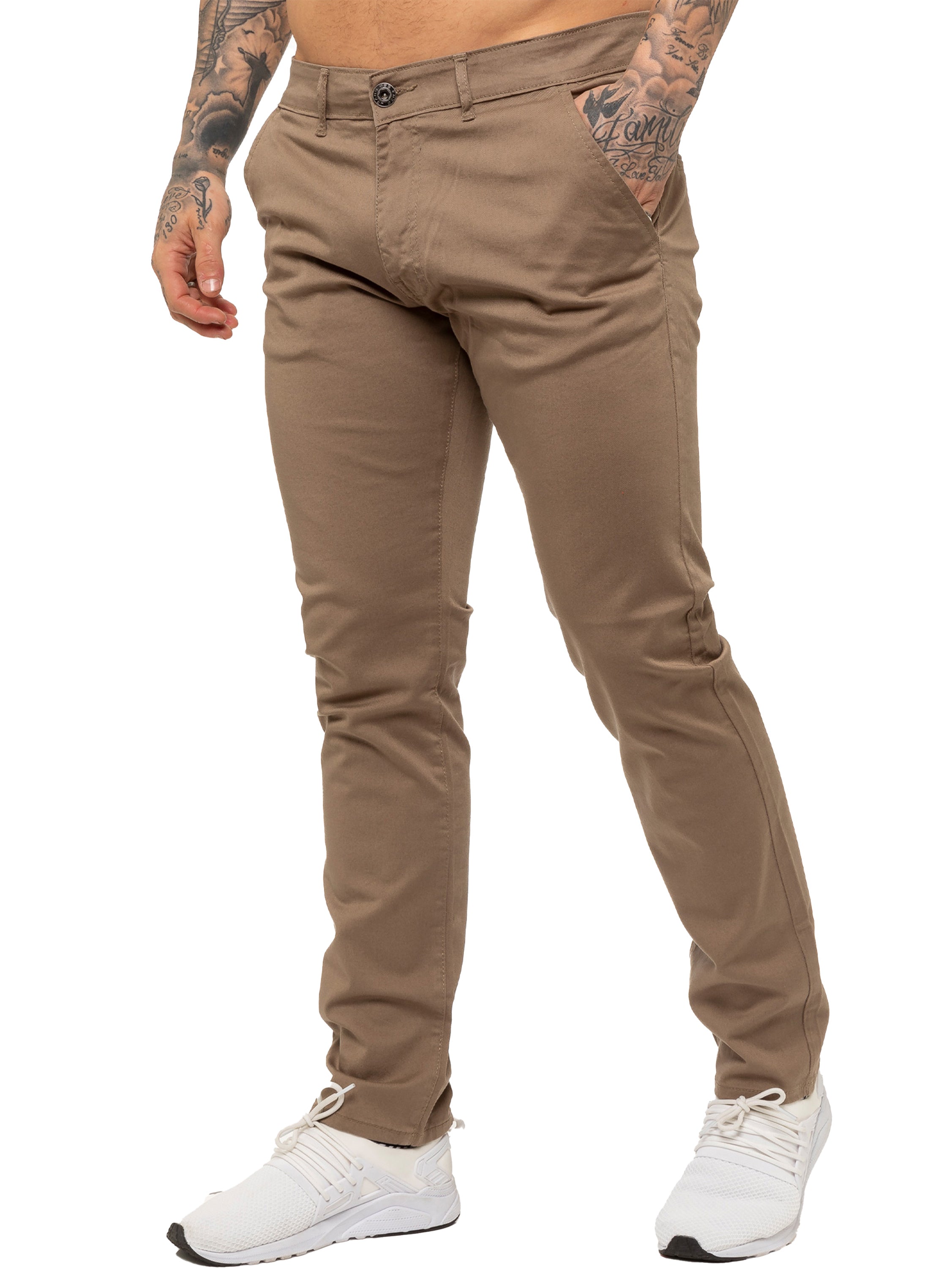 Enzo | Mens Slim Fit Stretch Chino Trousers