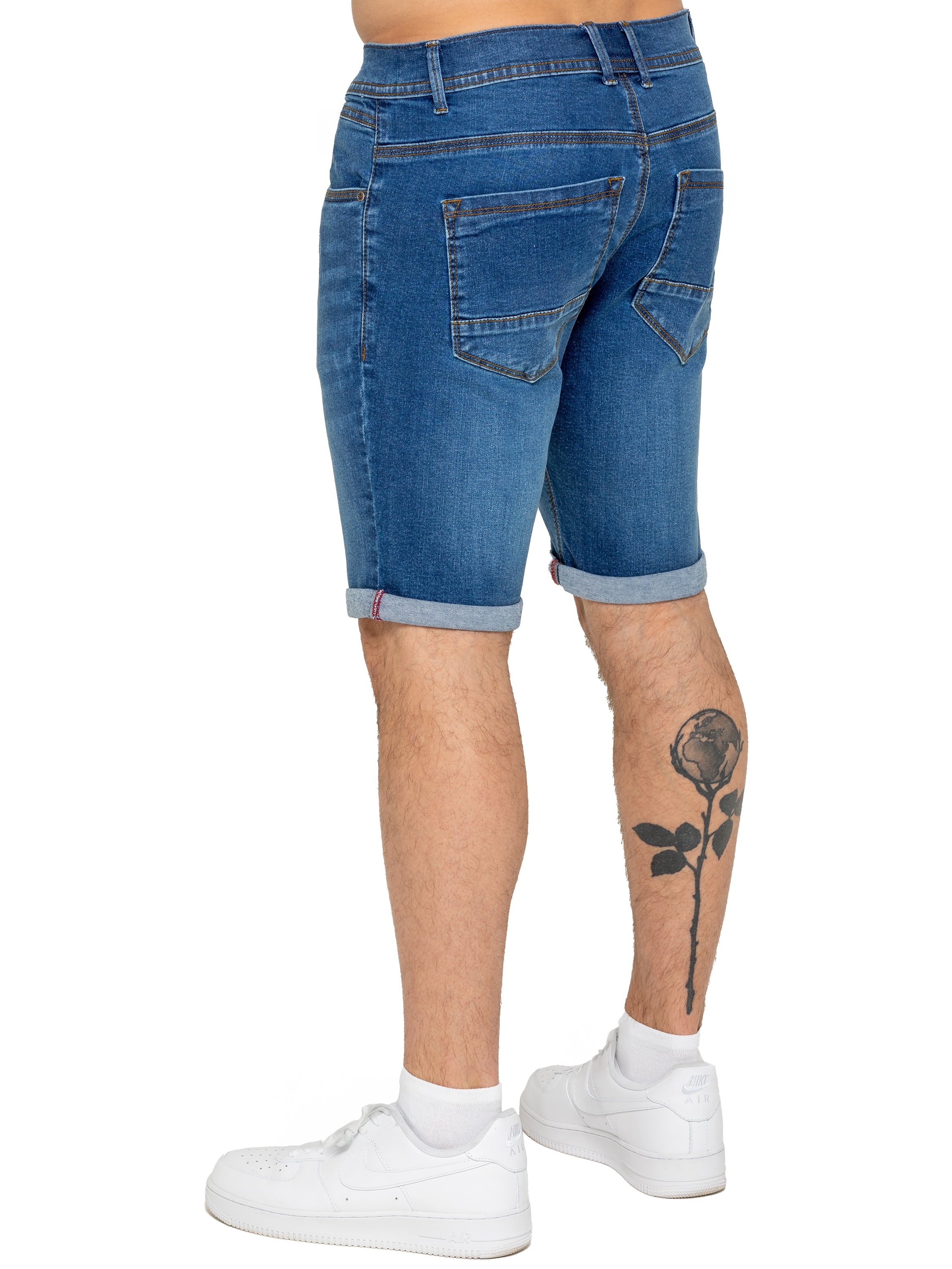 Enzo | Mens Denim Stretch Shorts