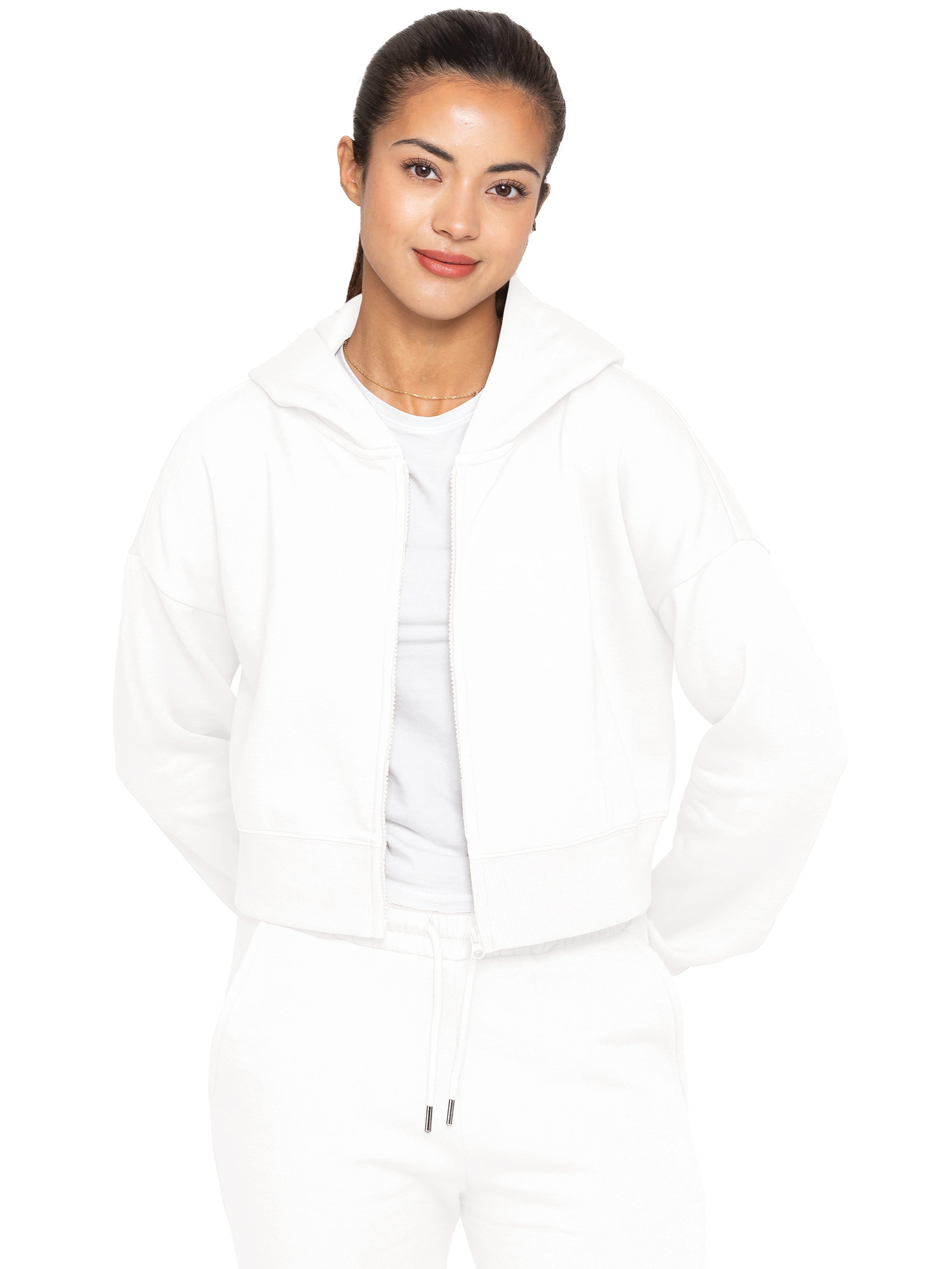 Enzo | Womens Cropped Zipped Hoodie