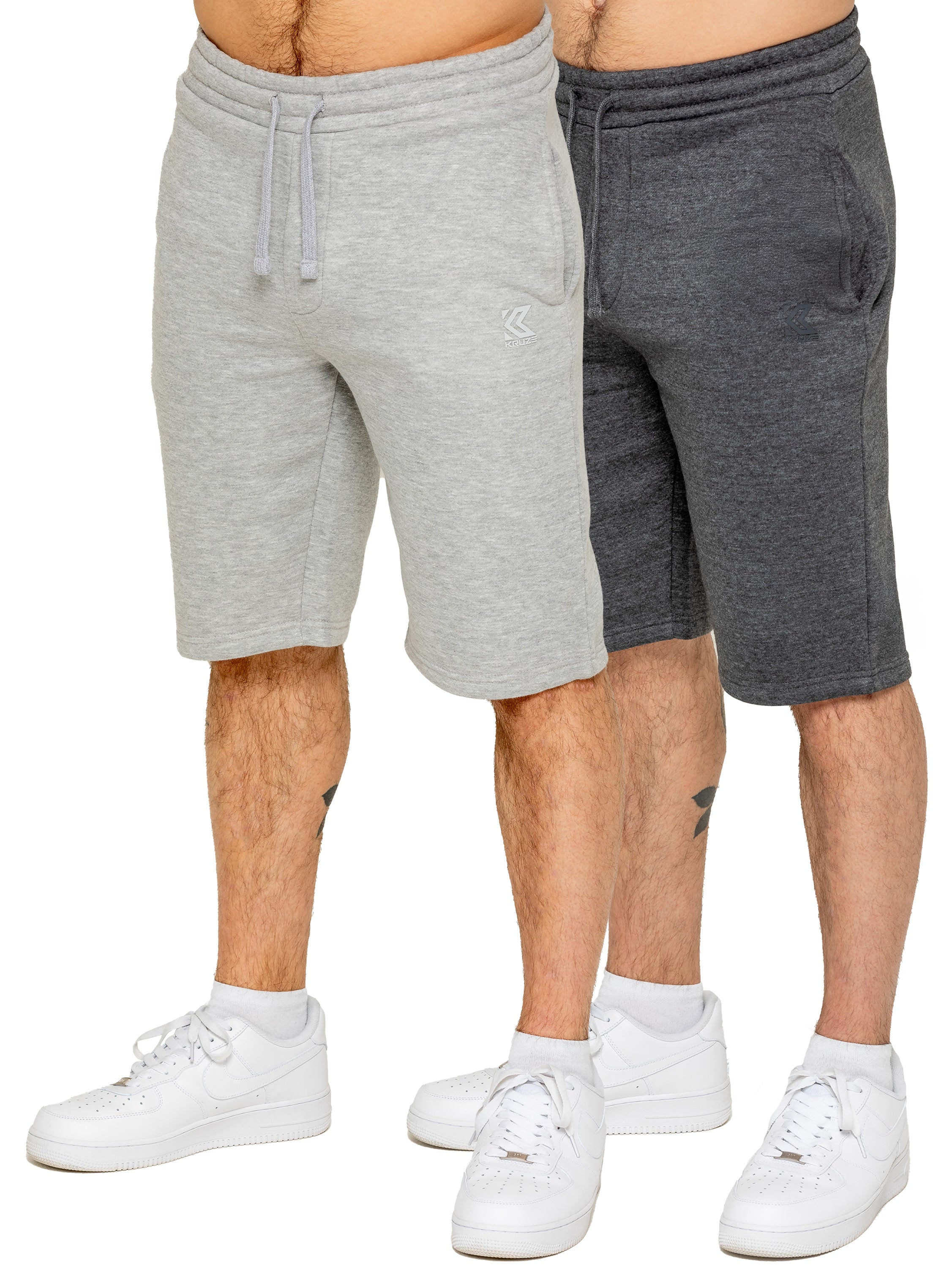 Kruze | Mens 2 Pack Fleece Shorts