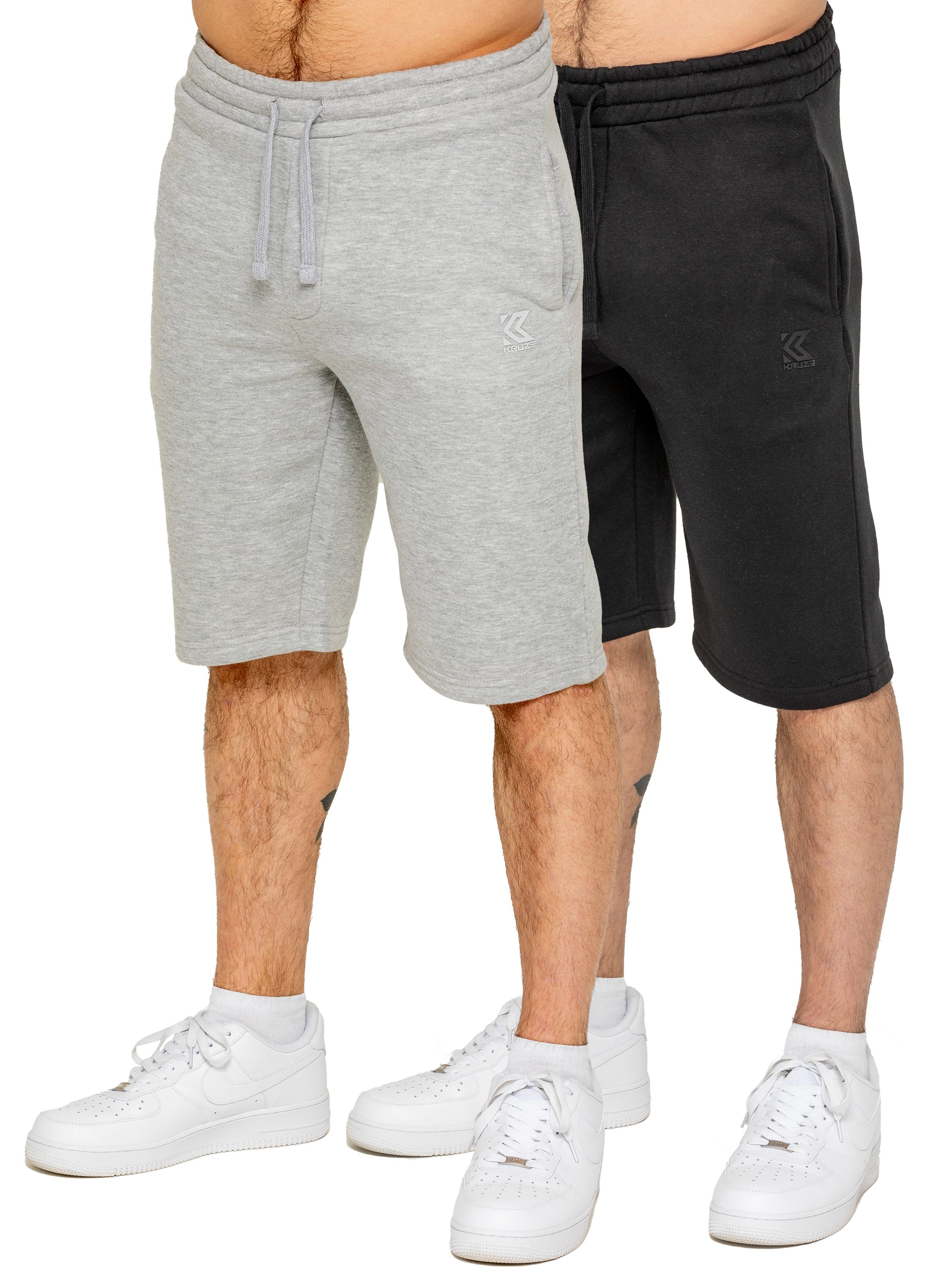 Kruze | Mens 2 Pack Fleece Shorts