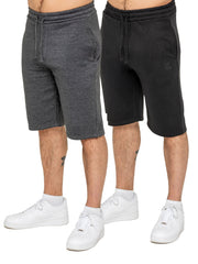 Kruze | Mens 2 Pack Fleece Shorts