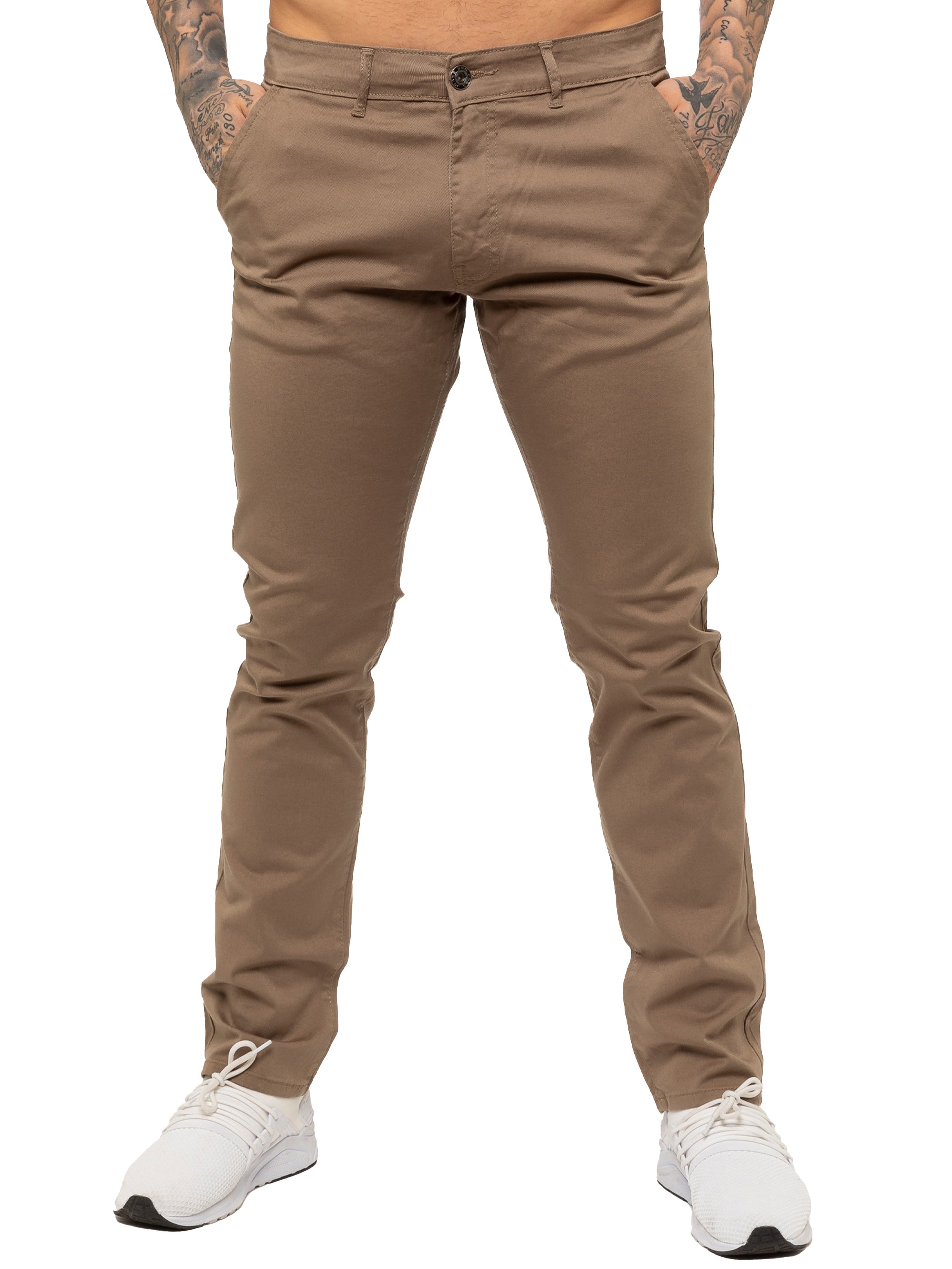 Enzo | Mens Slim Fit Stretch Chino Trousers