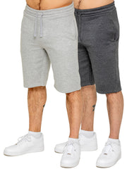 Kruze | Mens 2 Pack Fleece Shorts