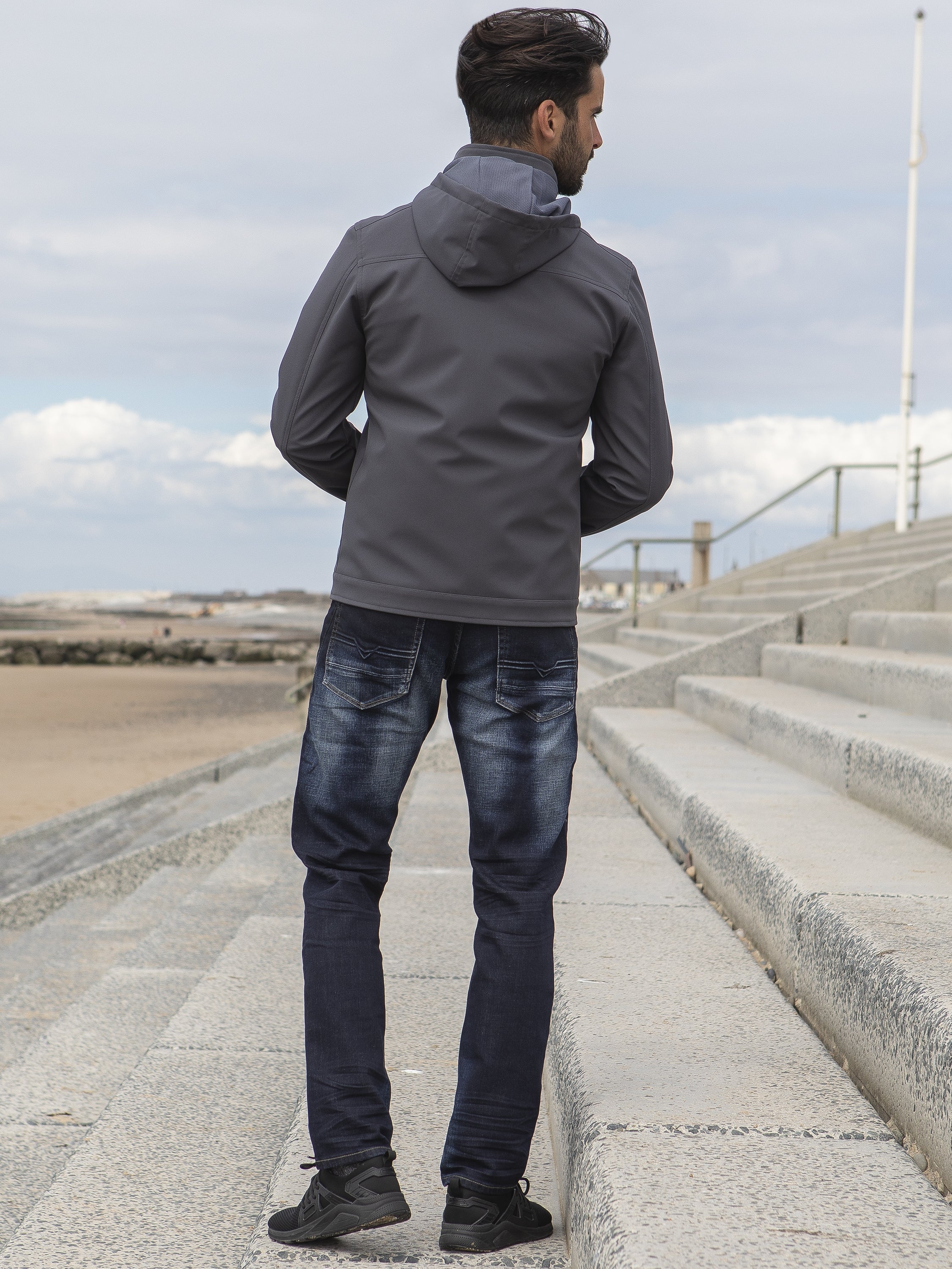 ETO | Designer Men's Black Zip Jacket Style React