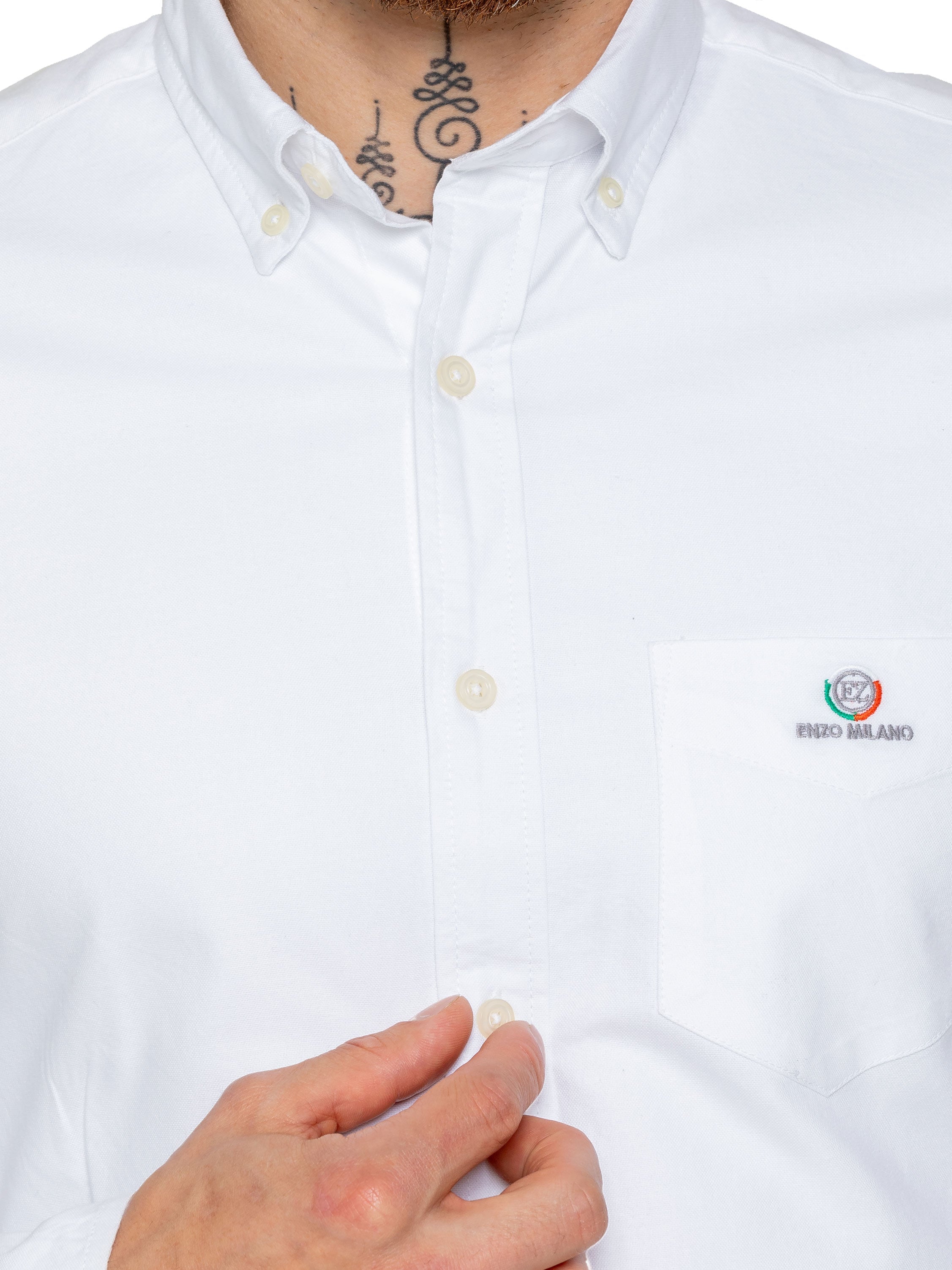 Enzo | Mens Regular Fit Oxford Shirt