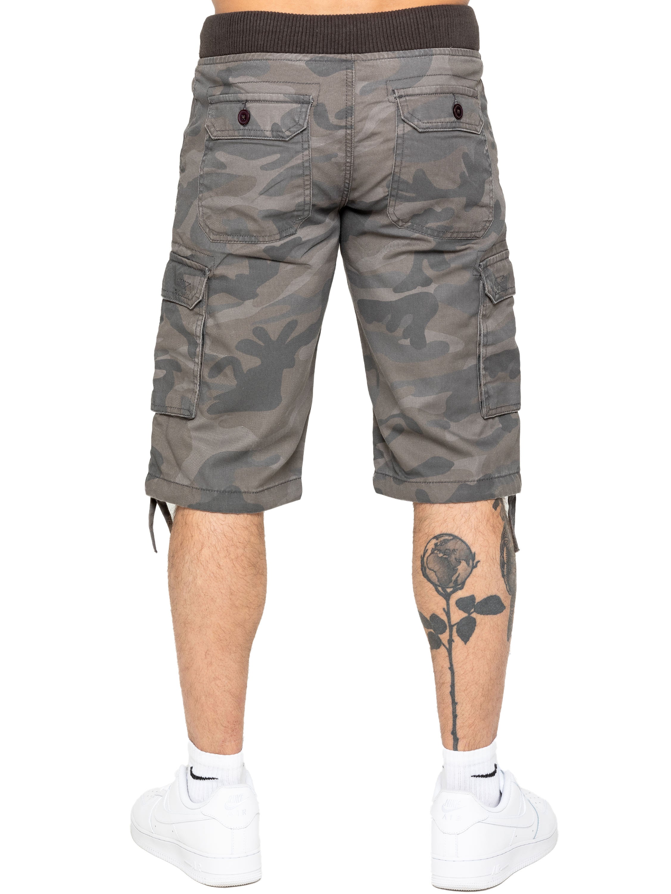Enzo | Mens Cargo Combat Camo Shorts