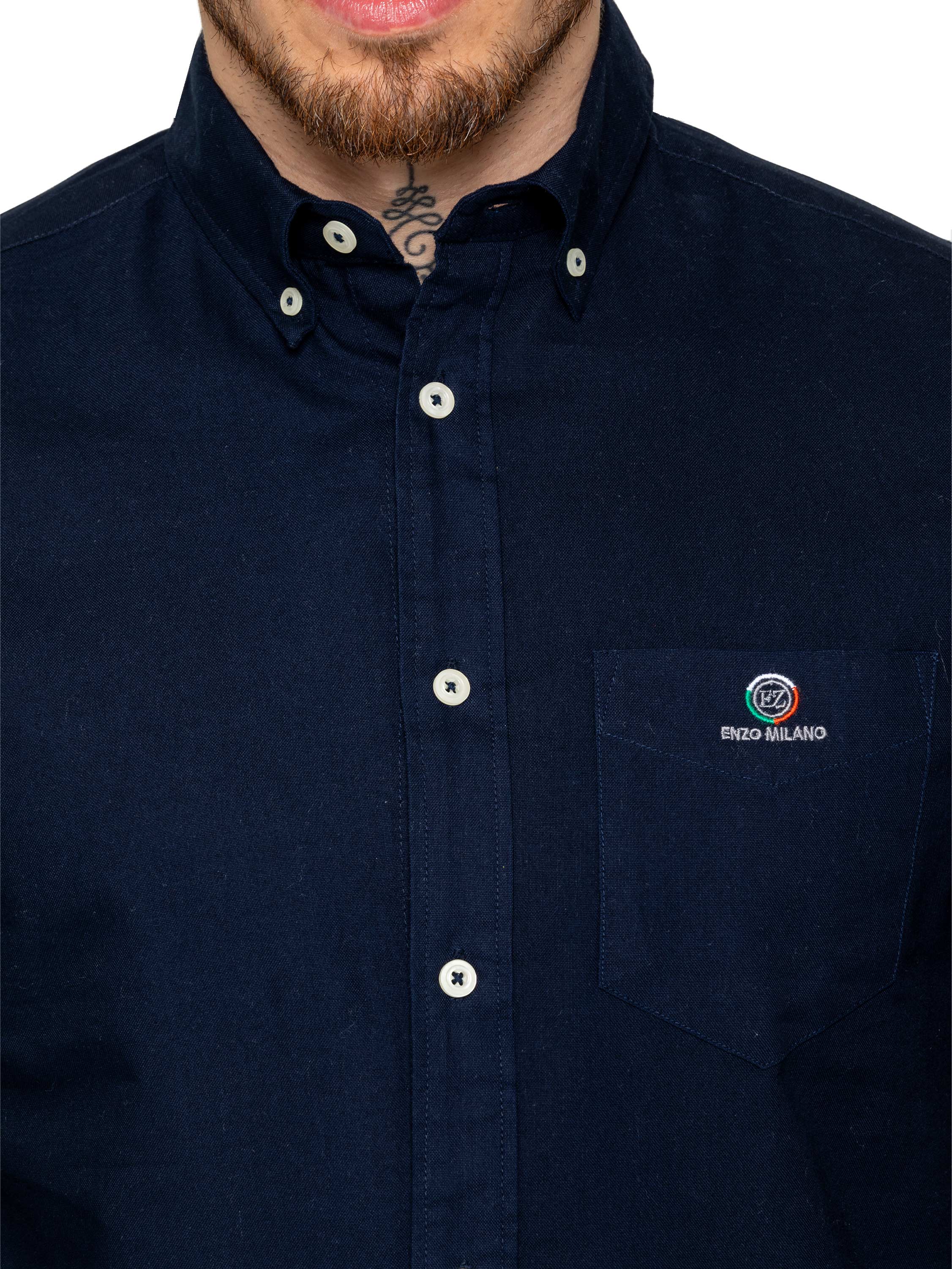 Enzo | Mens Regular Fit Oxford Shirt