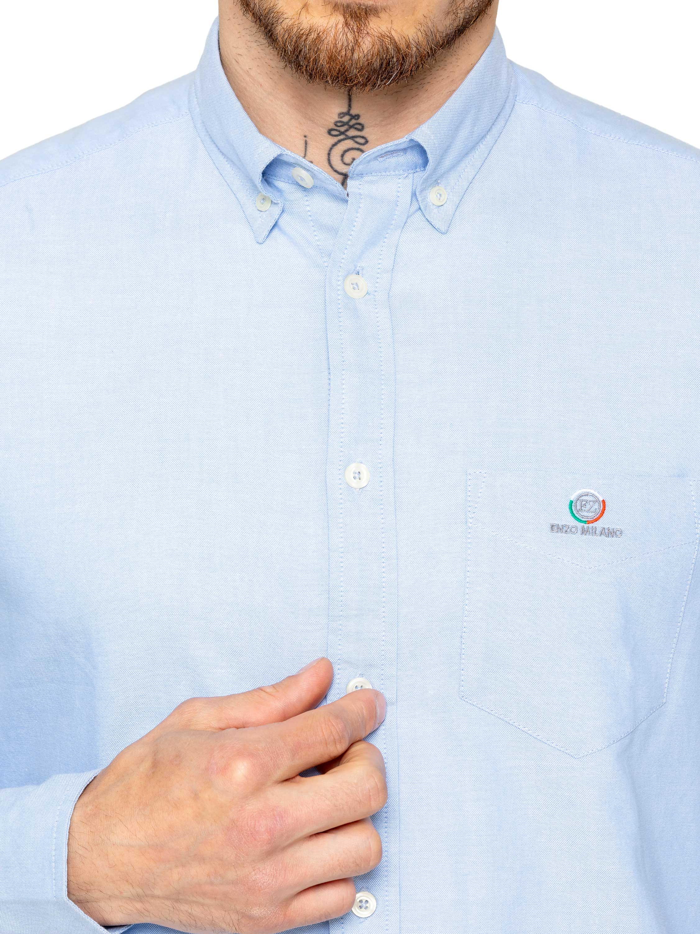Enzo | Mens Regular Fit Oxford Shirt