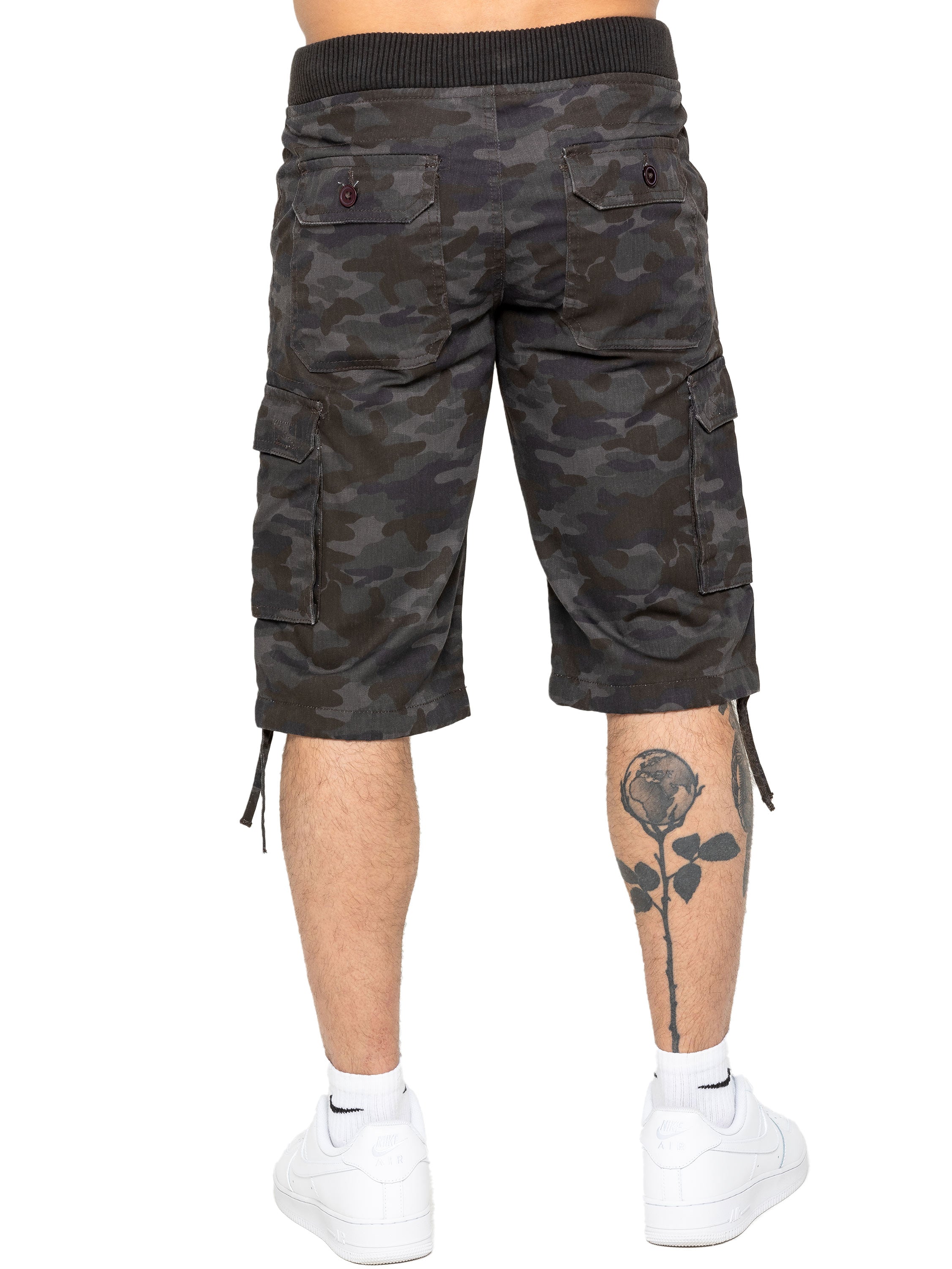 Enzo | Mens Cargo Combat Camo Shorts