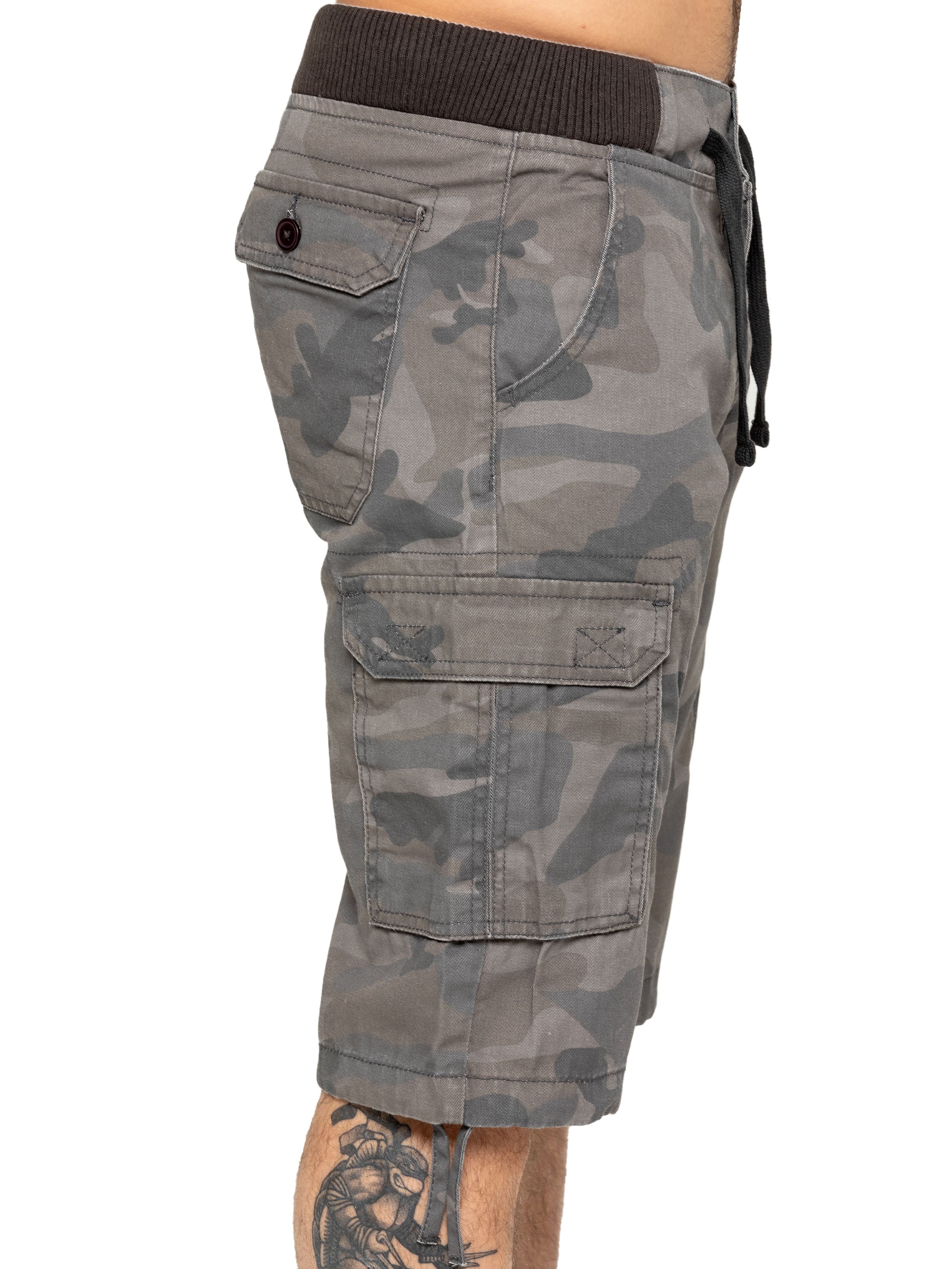 Enzo | Mens Cargo Combat Camo Shorts