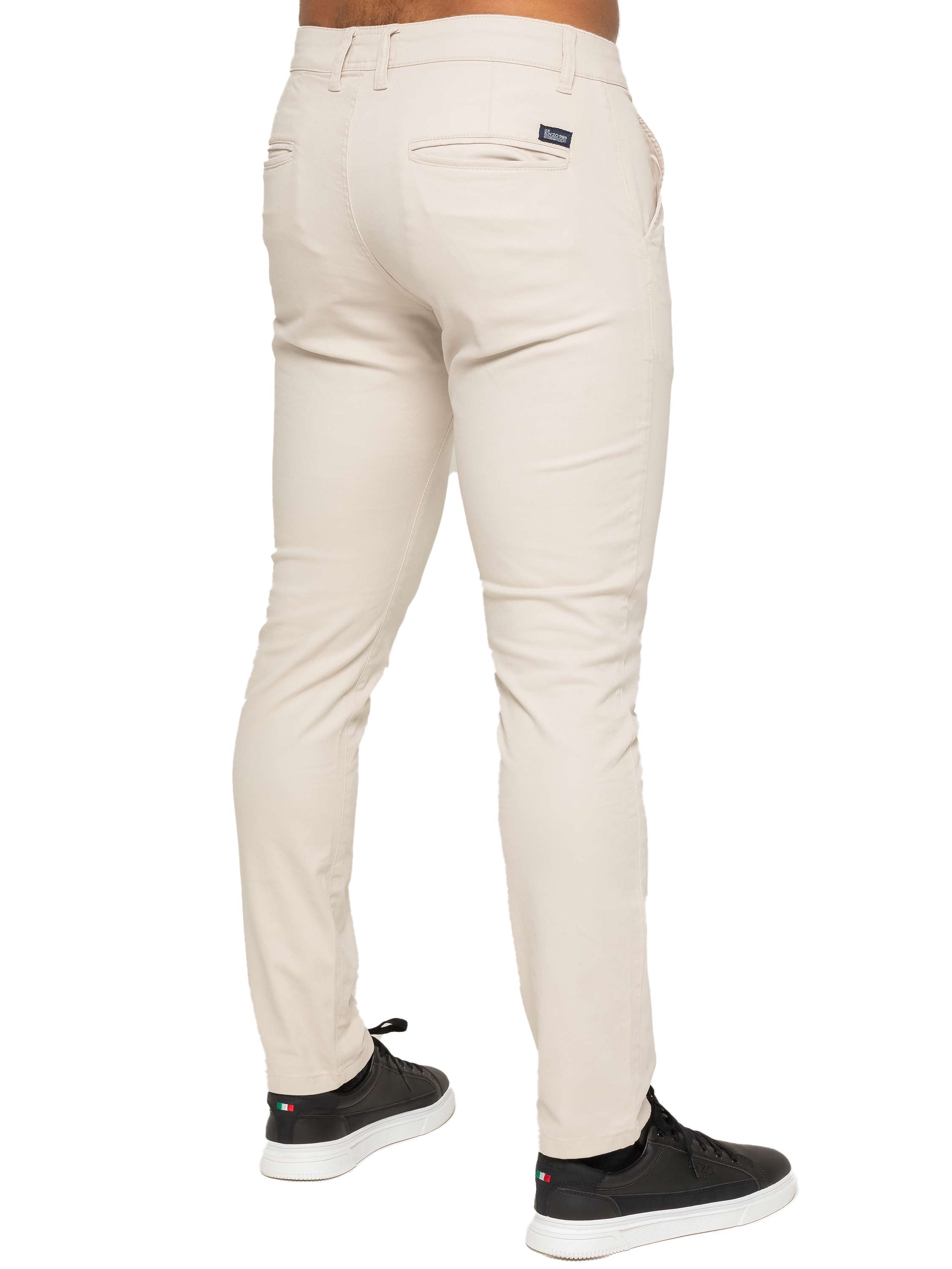 Enzo | Mens Slim Fit Stretch Chino Trousers