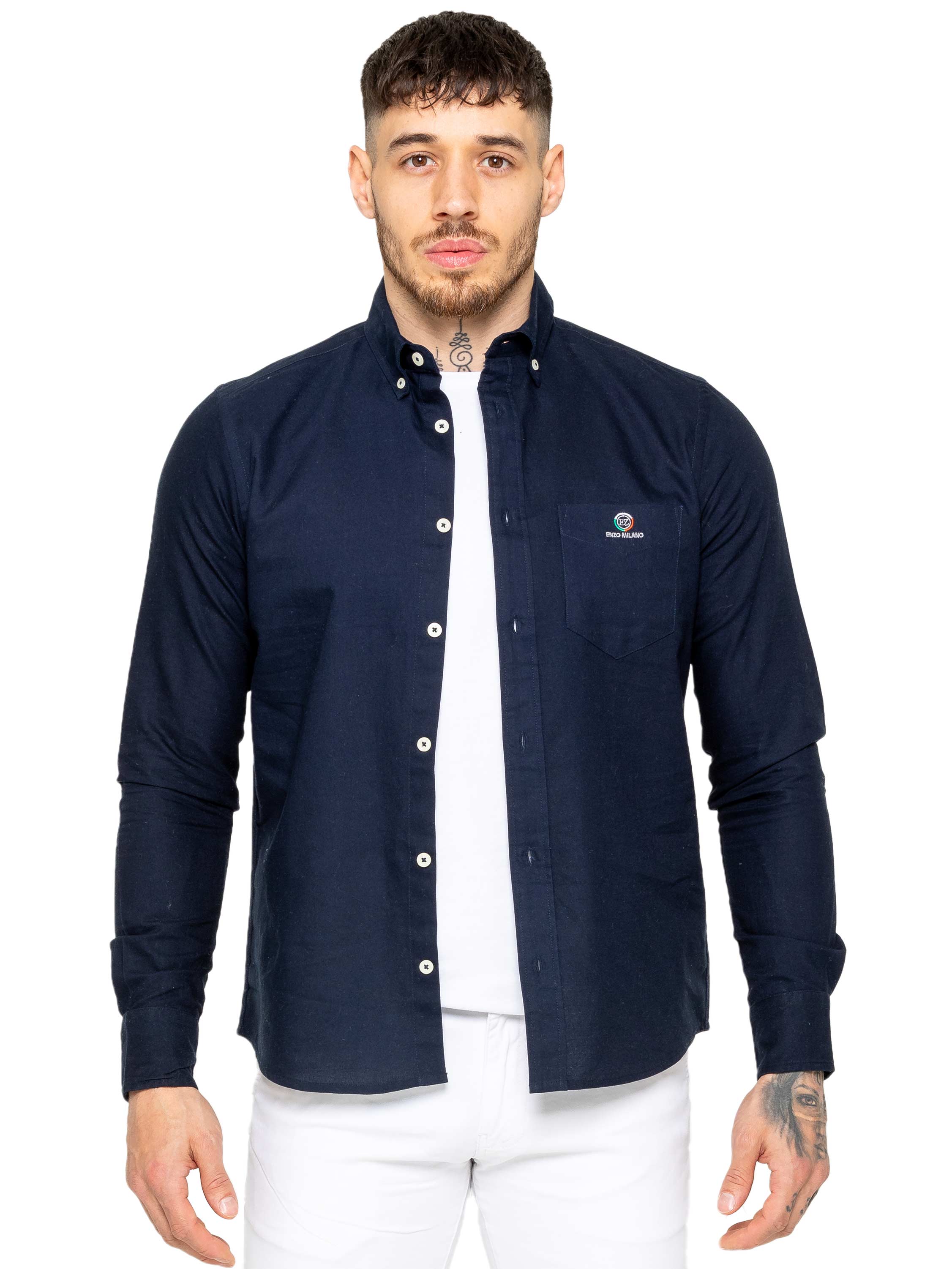 Enzo | Mens Regular Fit Oxford Shirt