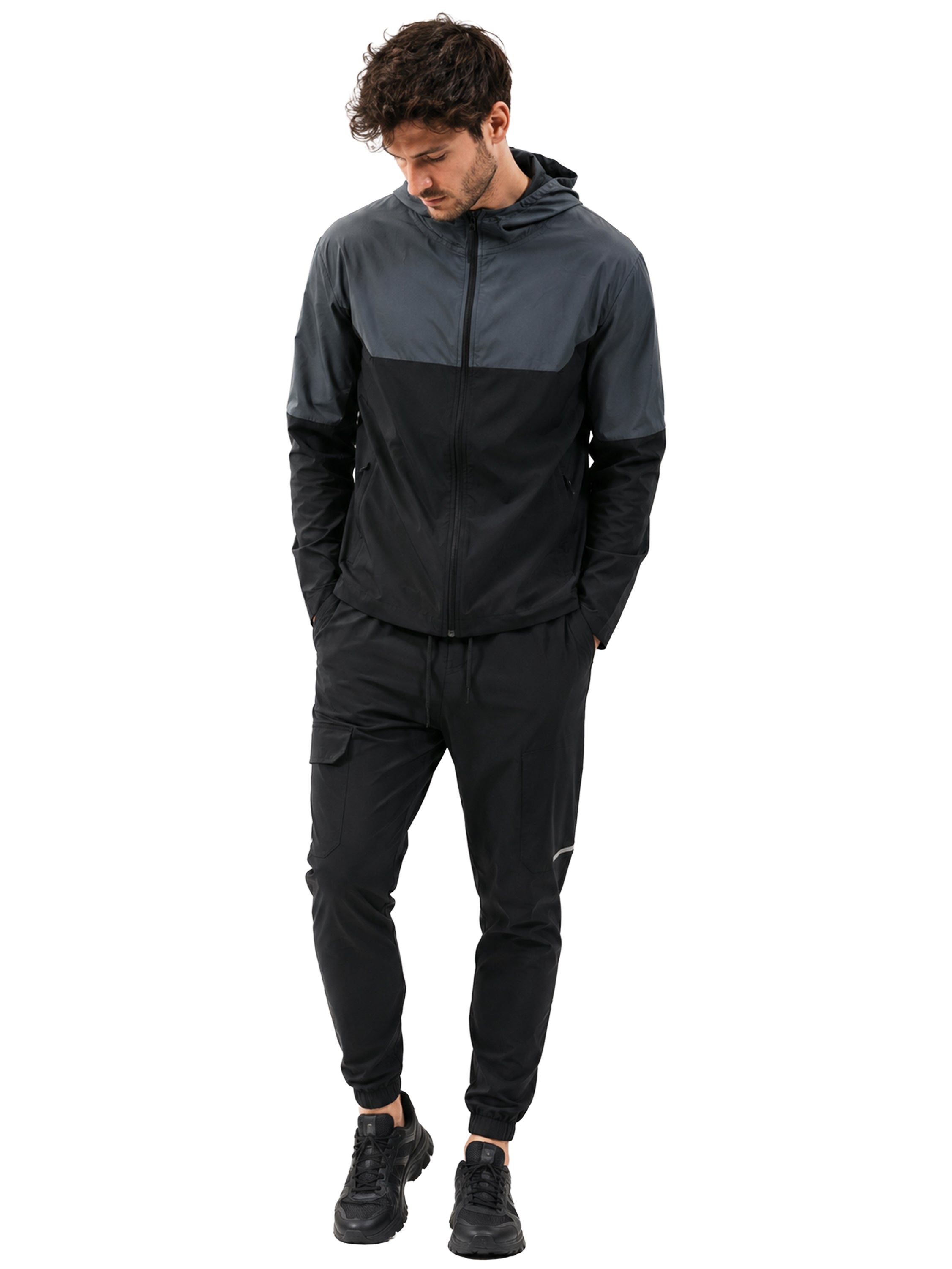 Kruze | Mens Colour Block Hooded Tracksuit Set