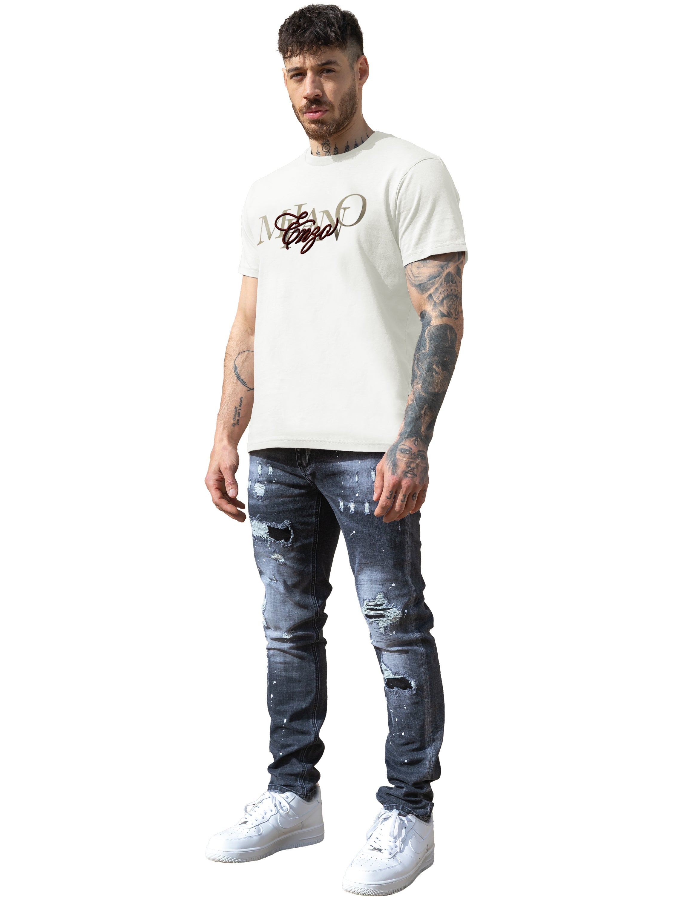Enzo Milano | Mens Embroidered T-Shirt