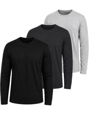 Kruze | Mens Long Sleeve T-Shirts 3 Pack
