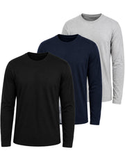 Kruze | Mens Long Sleeve T-Shirts 3 Pack