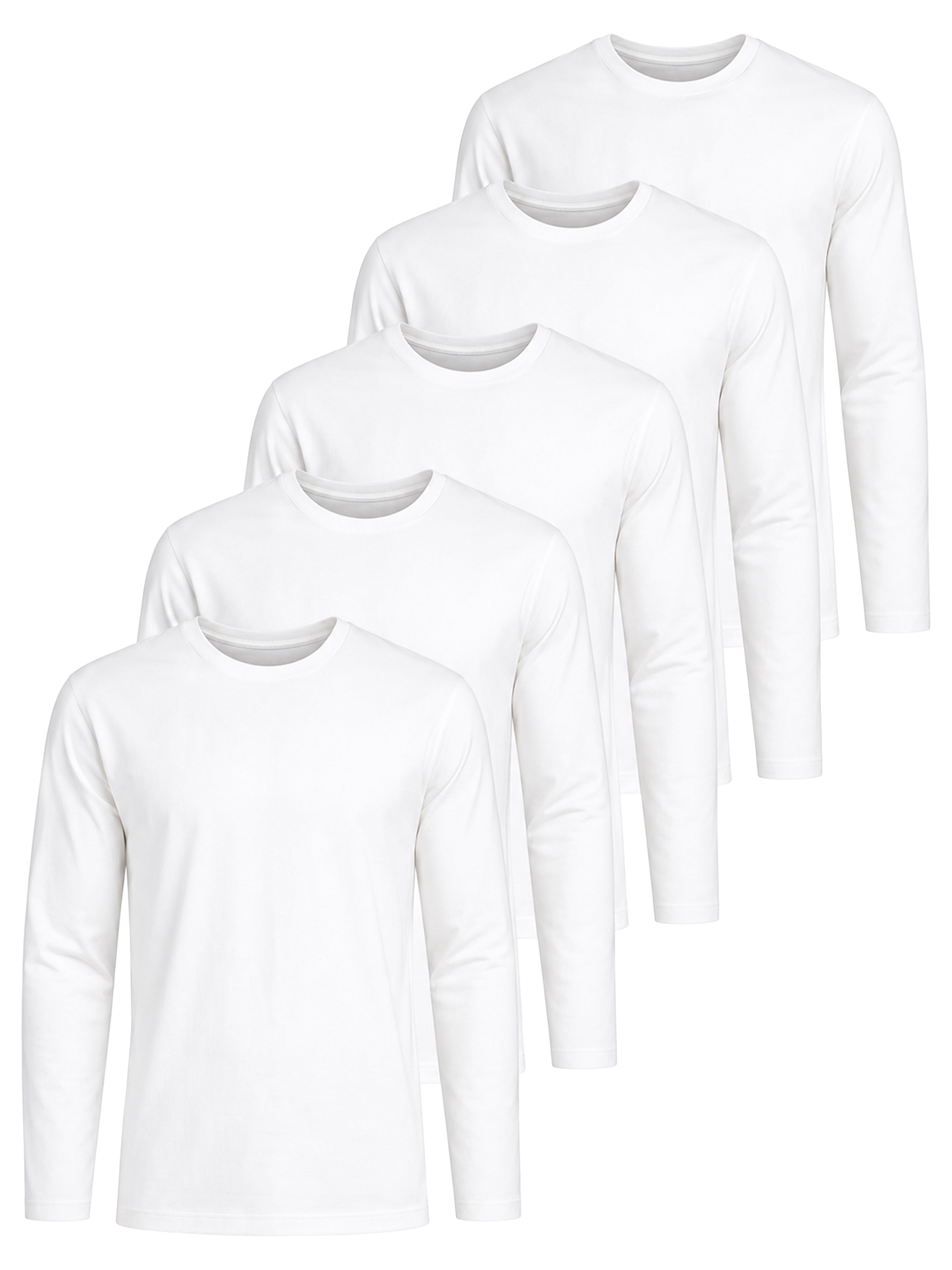 Kruze | Mens Long Sleeve T-Shirts 5 Pack