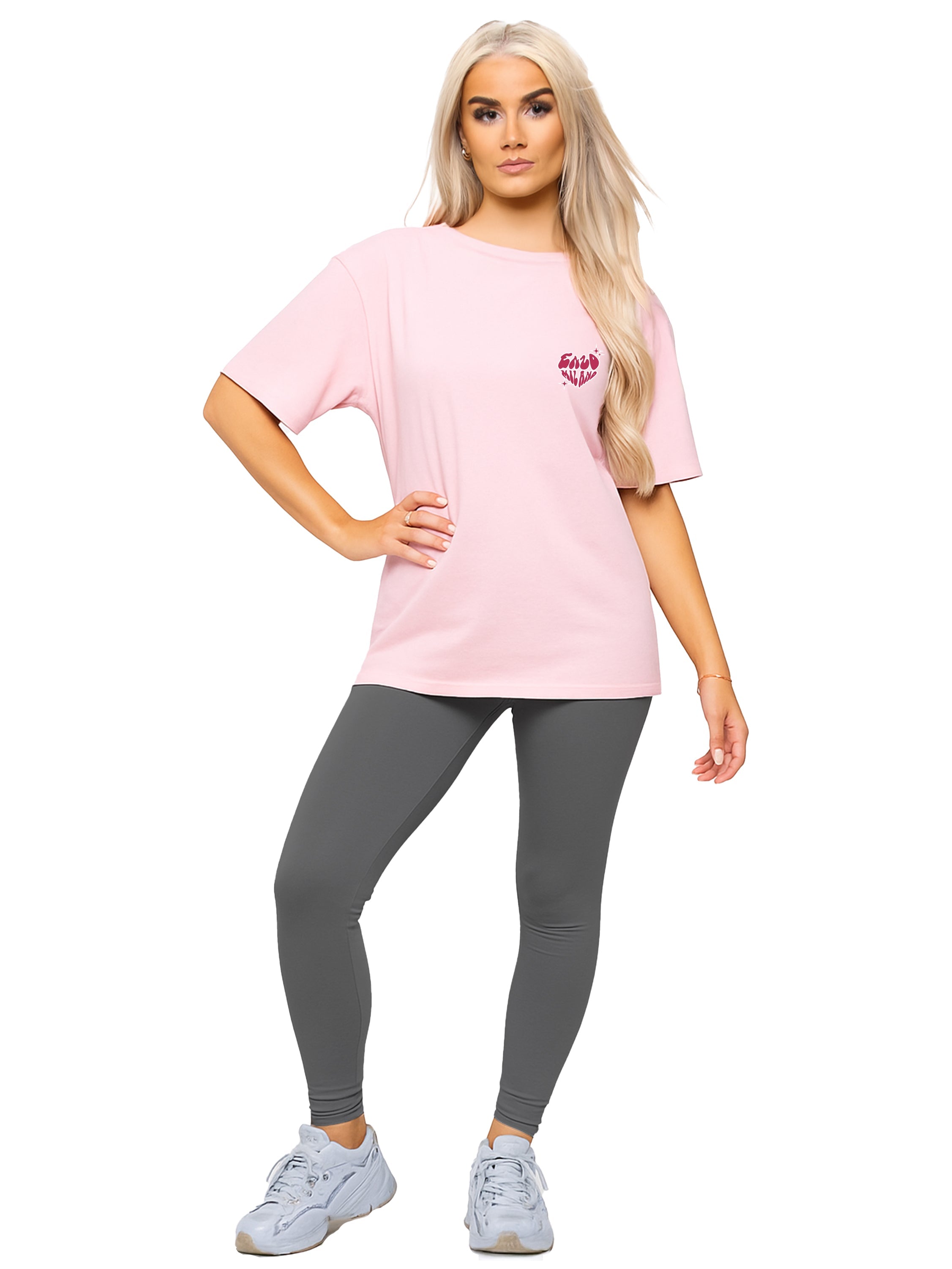 Womens Oversized Graphic Gym T-Shirt