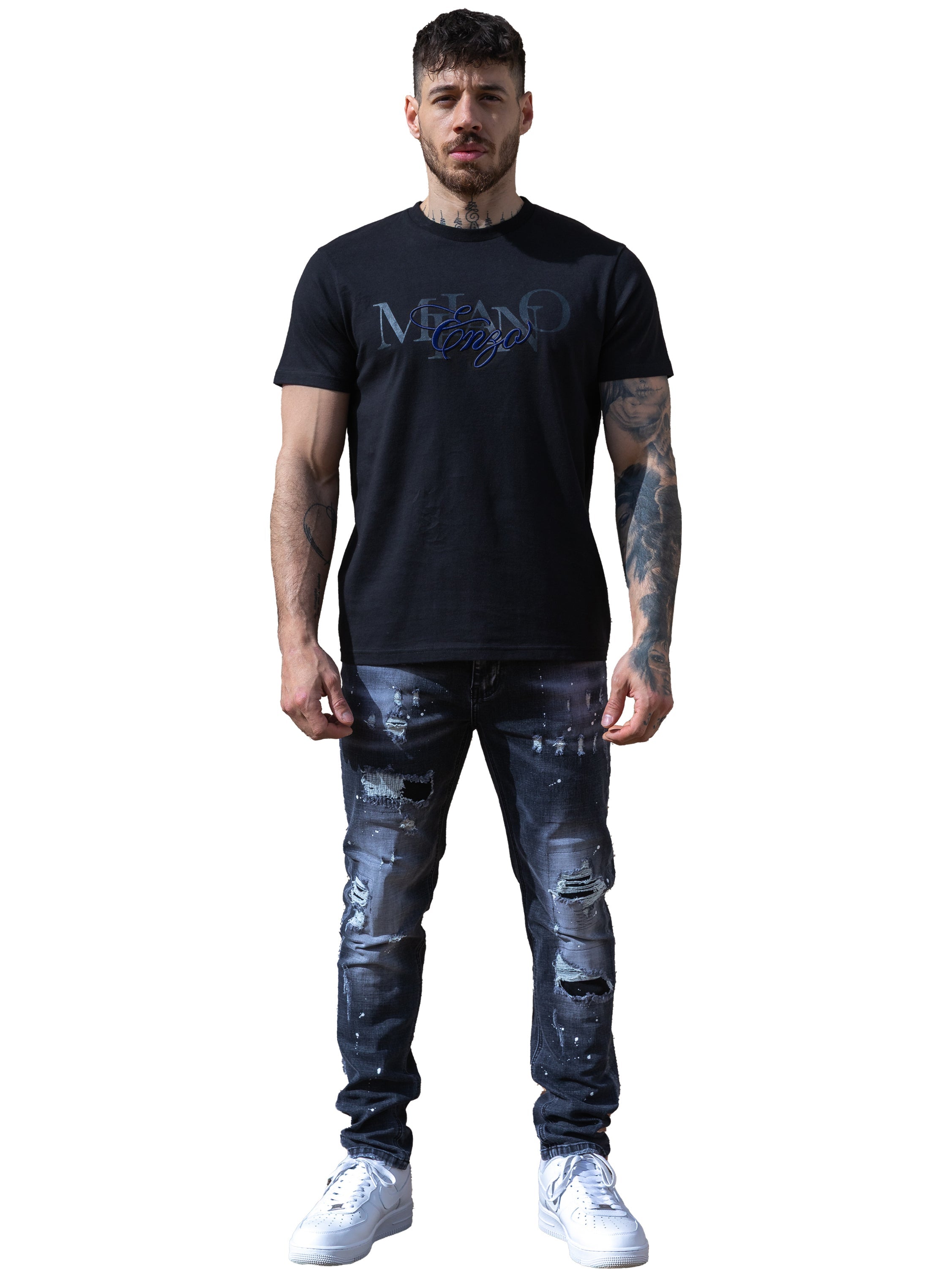 Enzo Milano | Mens Embroidered T-Shirt