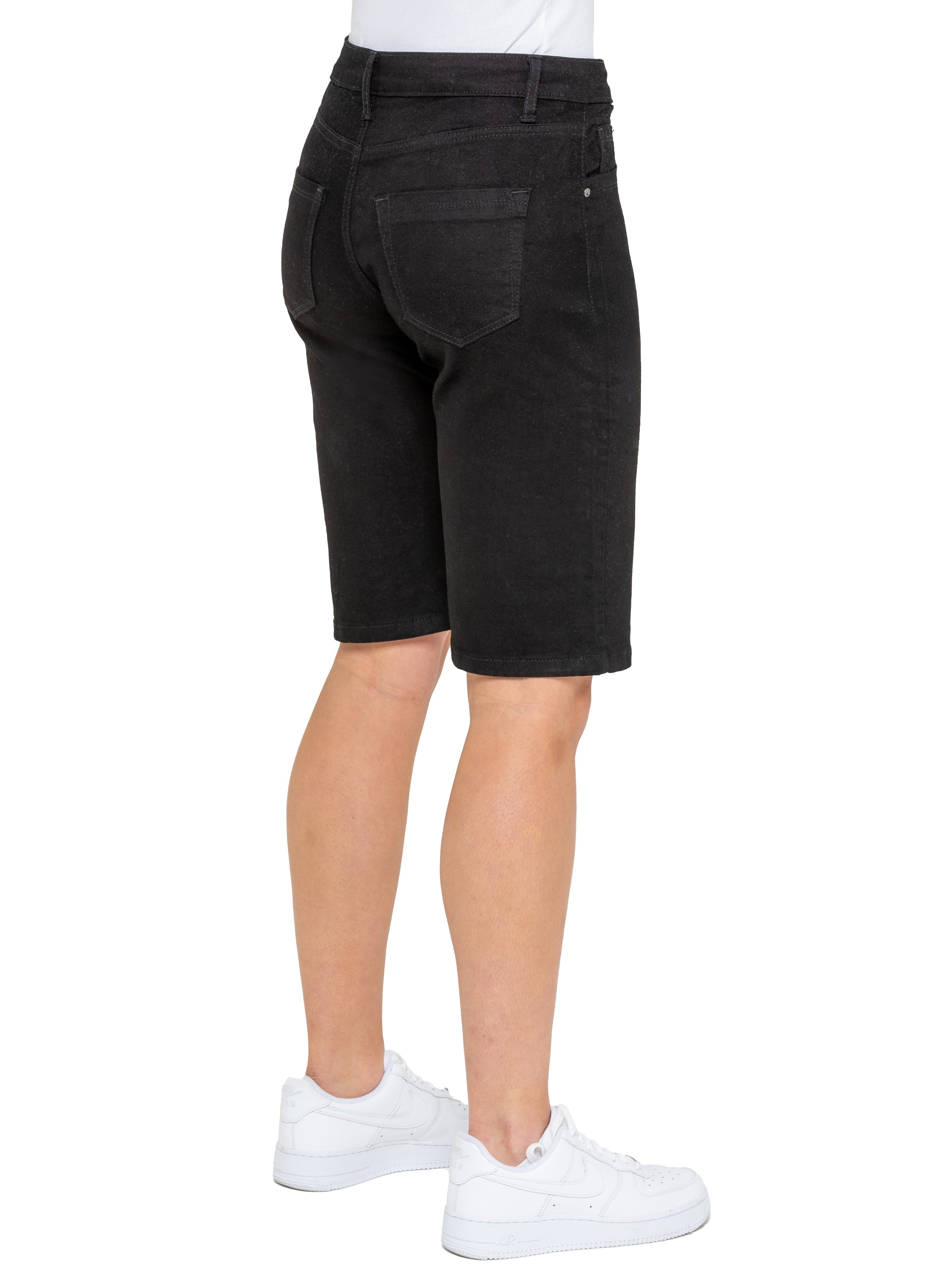 Enzo | Womens Long Denim Shorts