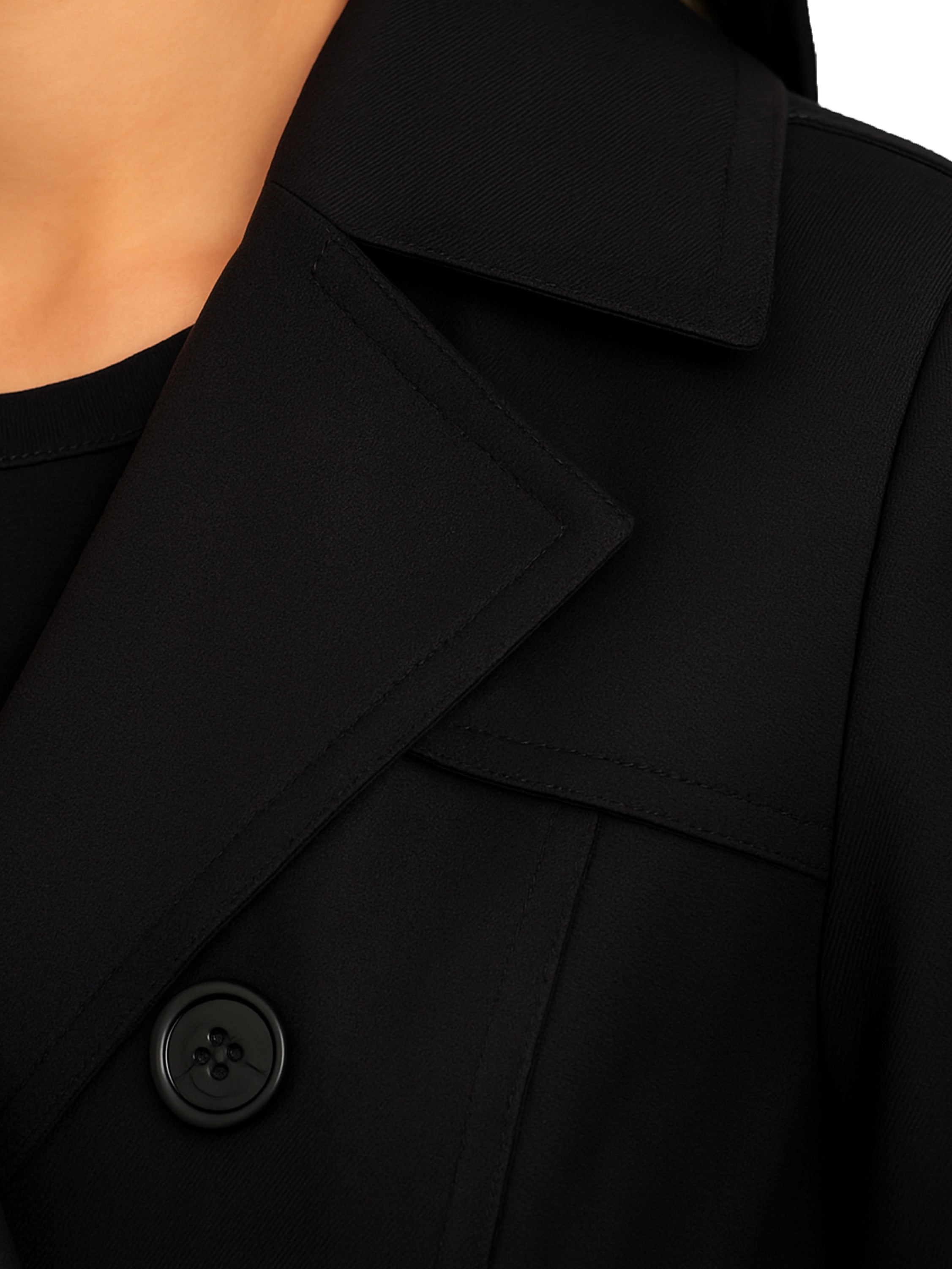 Womens Trench Coat Double Breasted Autumn Winter Long Jacket