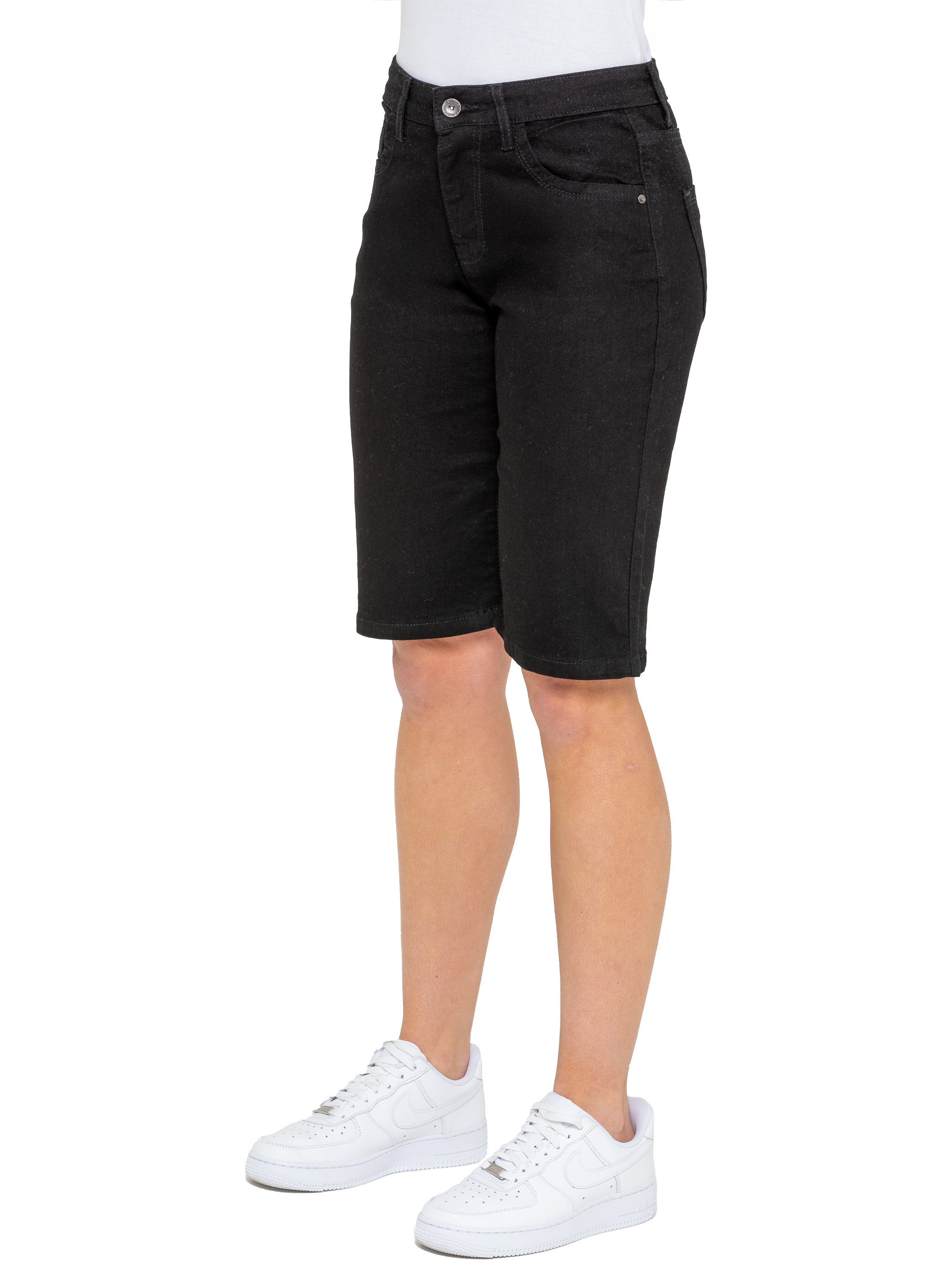 Enzo | Womens Long Denim Shorts
