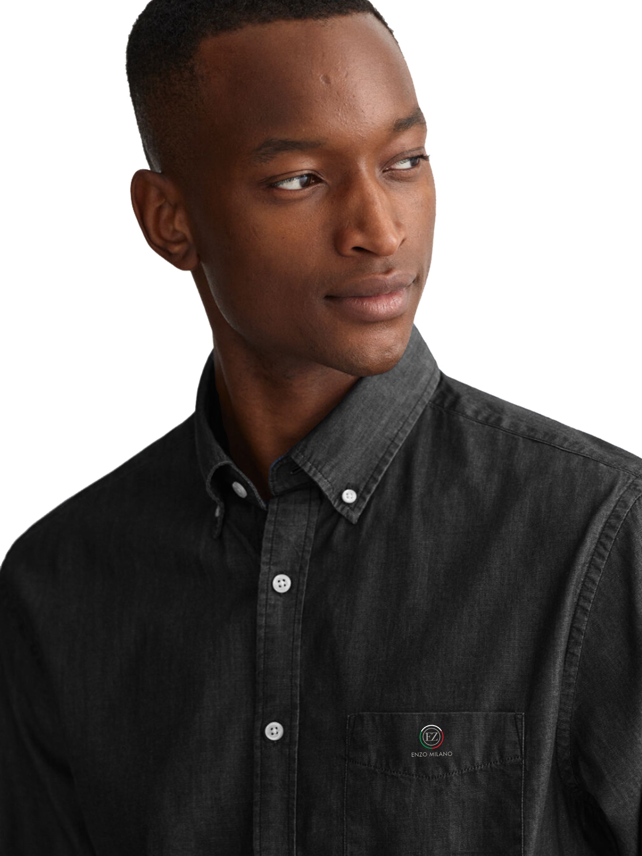 Enzo | Mens Regular Fit Denim Shirt 2 Pack