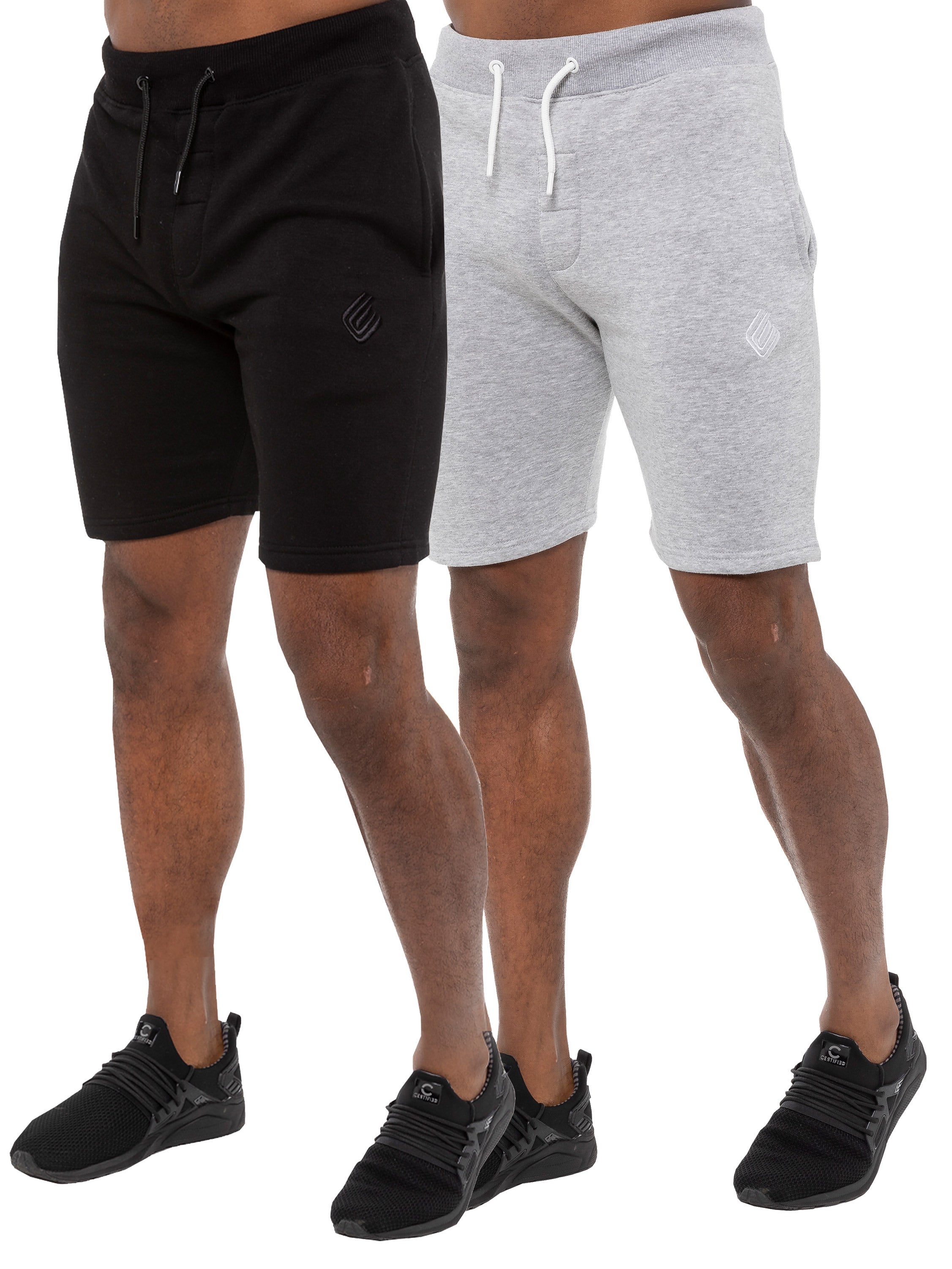 Mens Fleece Gym Shorts | Enzo Designer Menswear 2 Pack