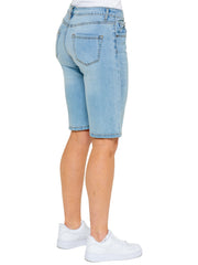 Enzo | Womens Long Denim Shorts