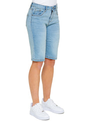 Enzo | Womens Long Denim Shorts