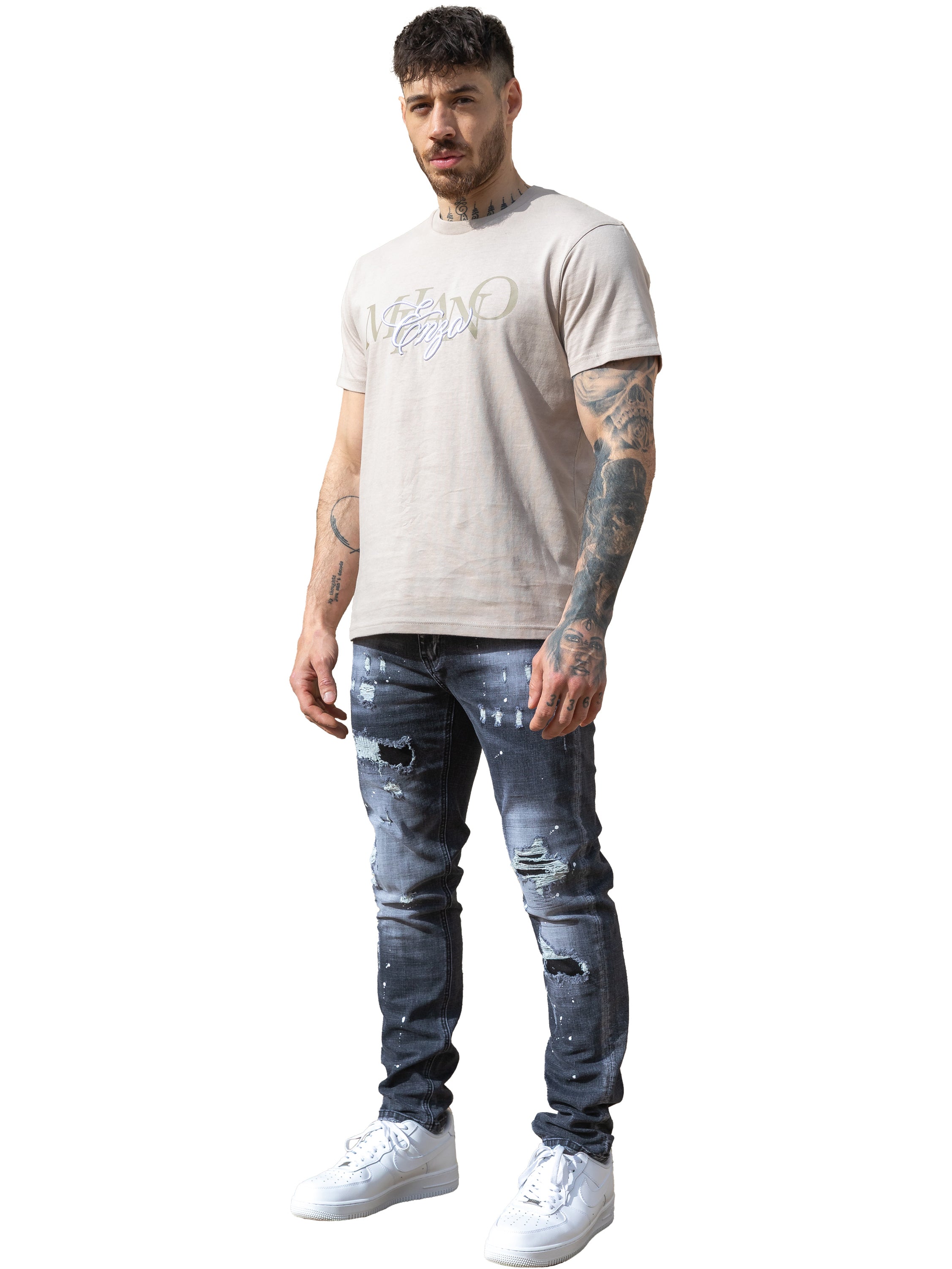 Enzo Milano | Mens Embroidered T-Shirt