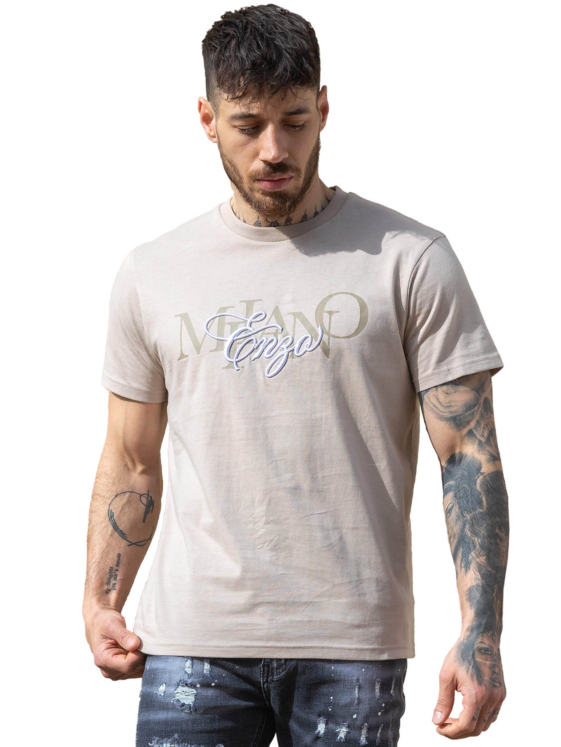 Enzo Milano | Mens Embroidered T-Shirt