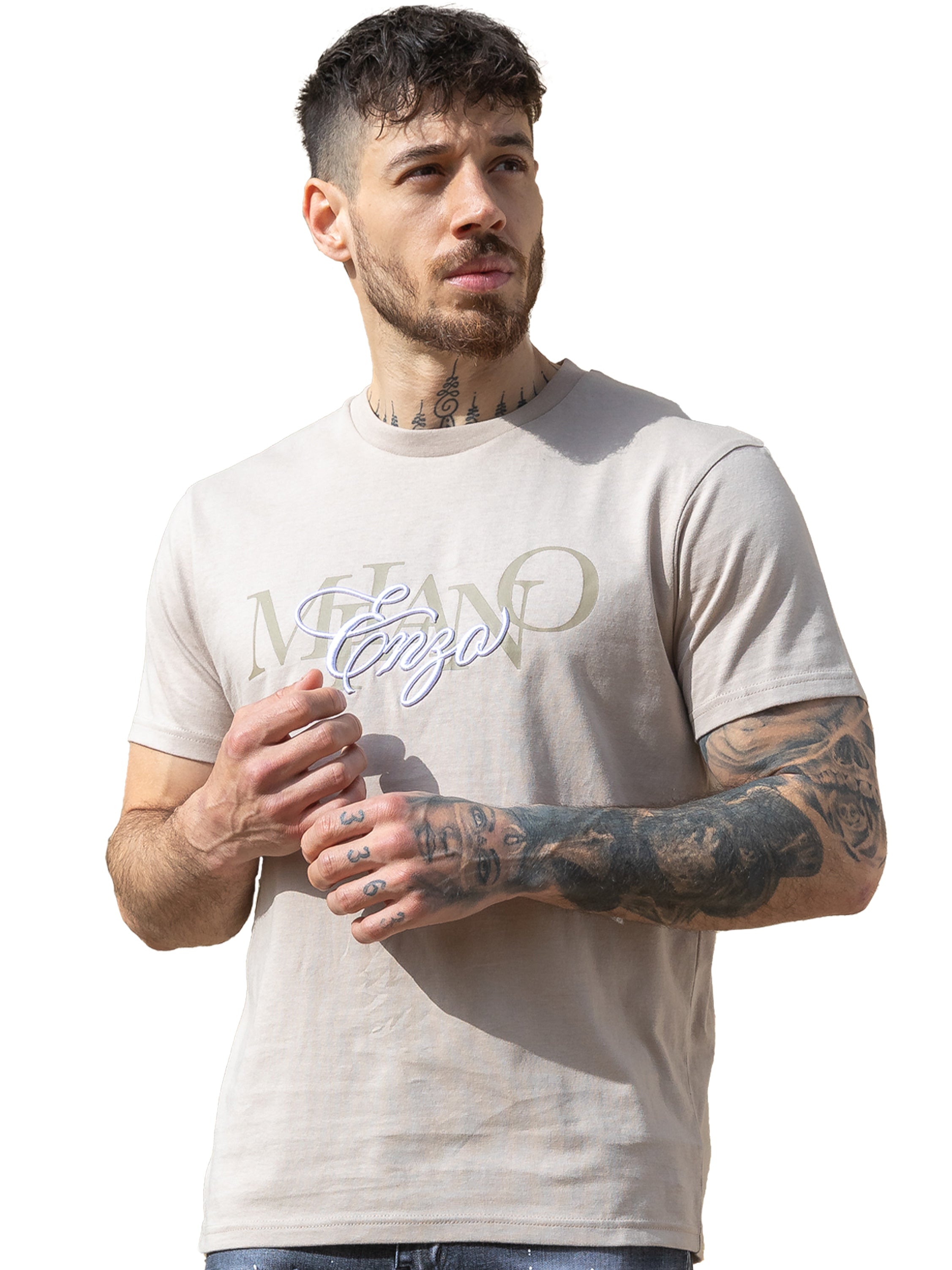 Enzo Milano | Mens Embroidered T-Shirt