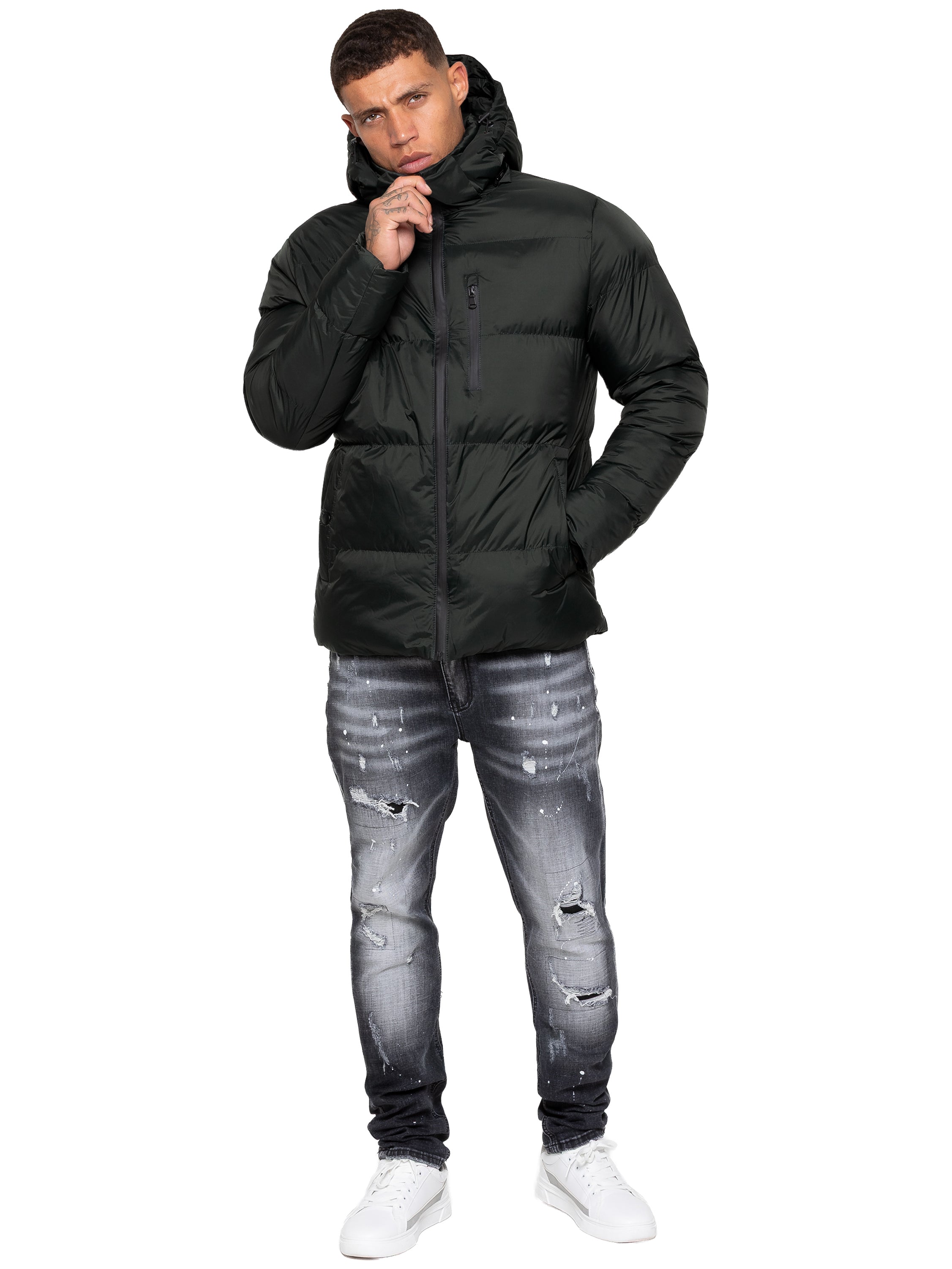 Kruze | Mens Hooded Puffer Jacket