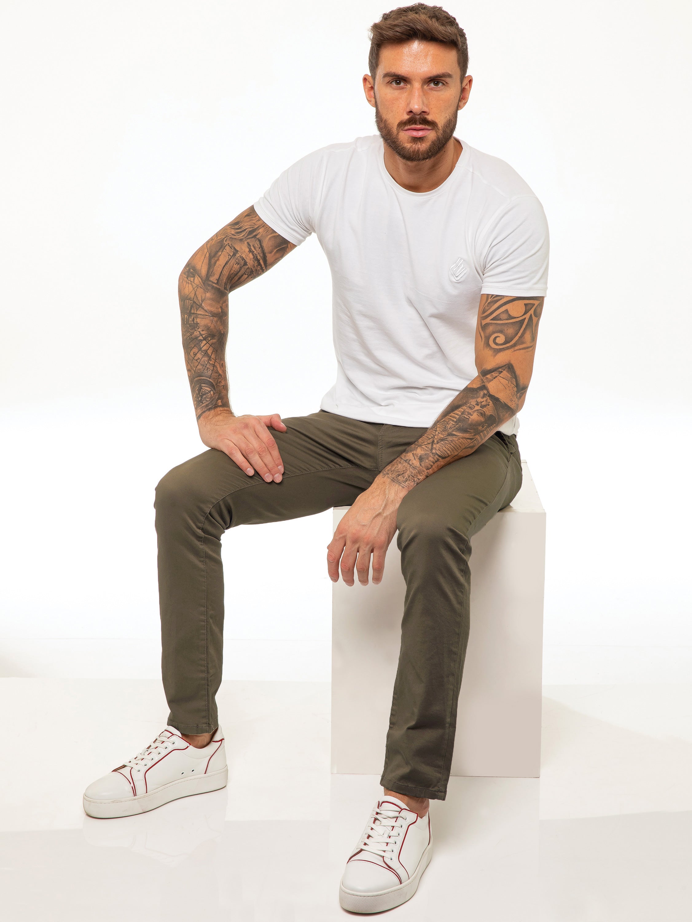 Enzo | Mens Slim Fit Stretch Chino Trousers