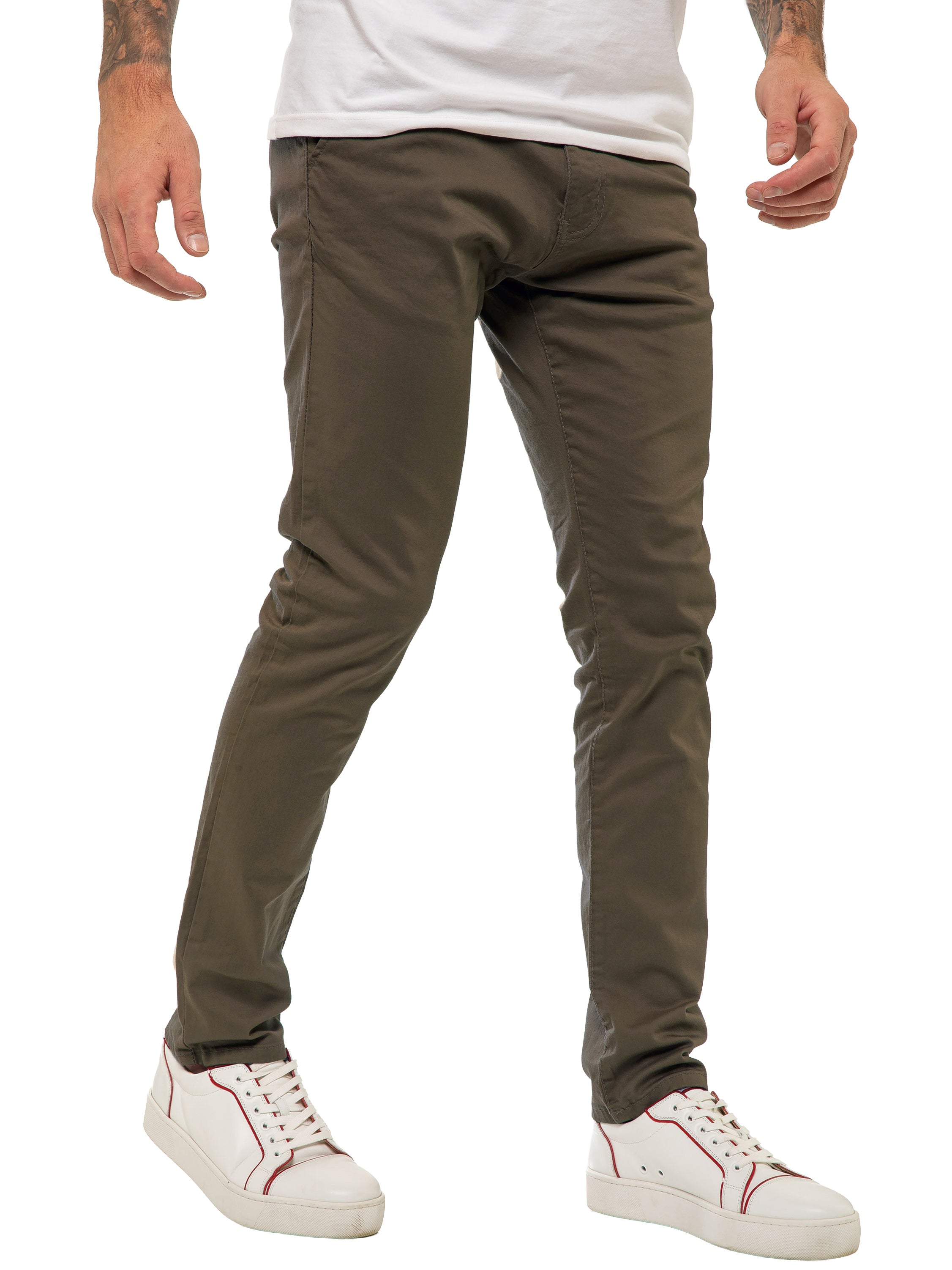 Enzo | Mens Slim Fit Stretch Chino Trousers
