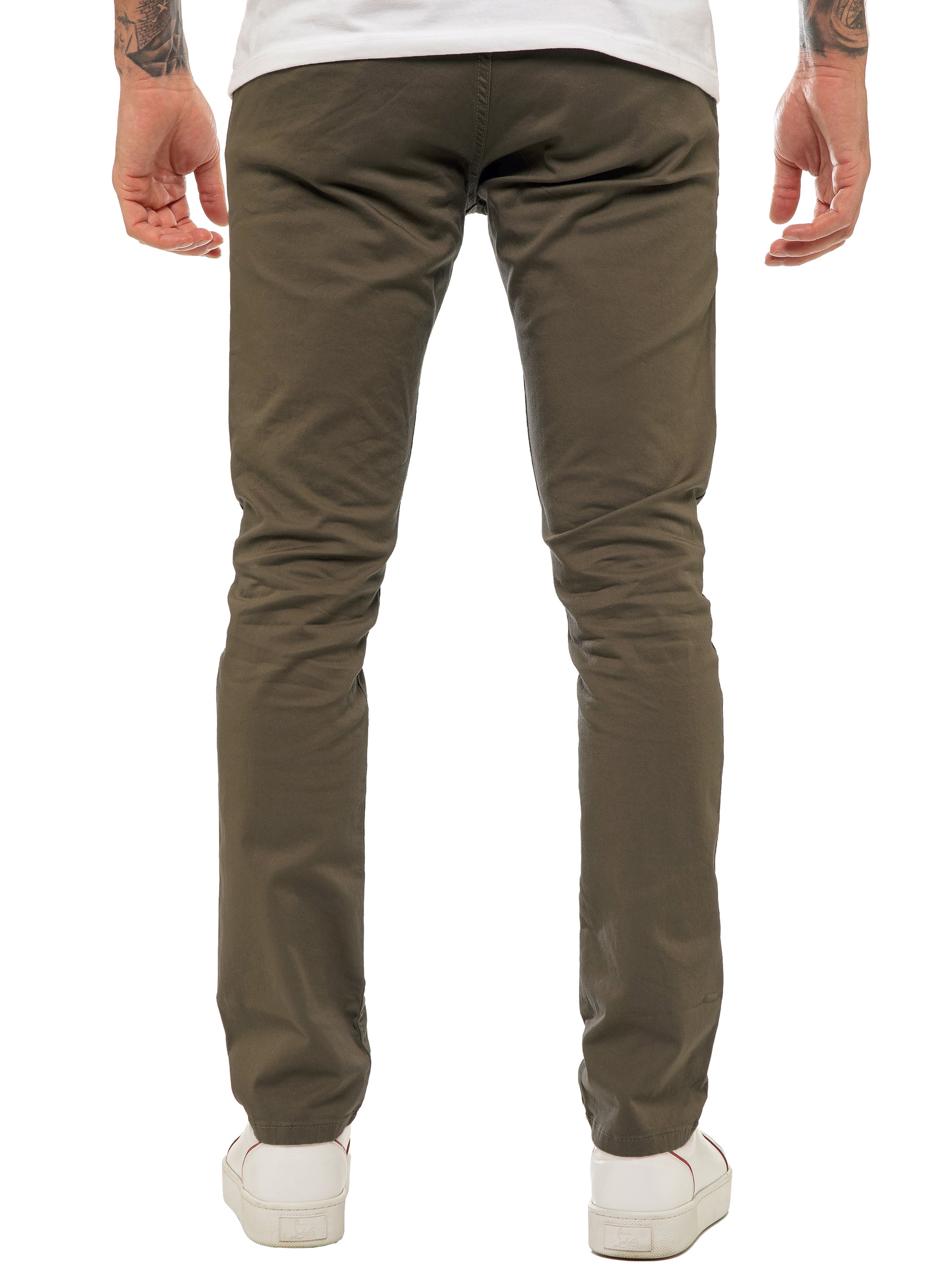 Enzo | Mens Slim Fit Stretch Chino Trousers