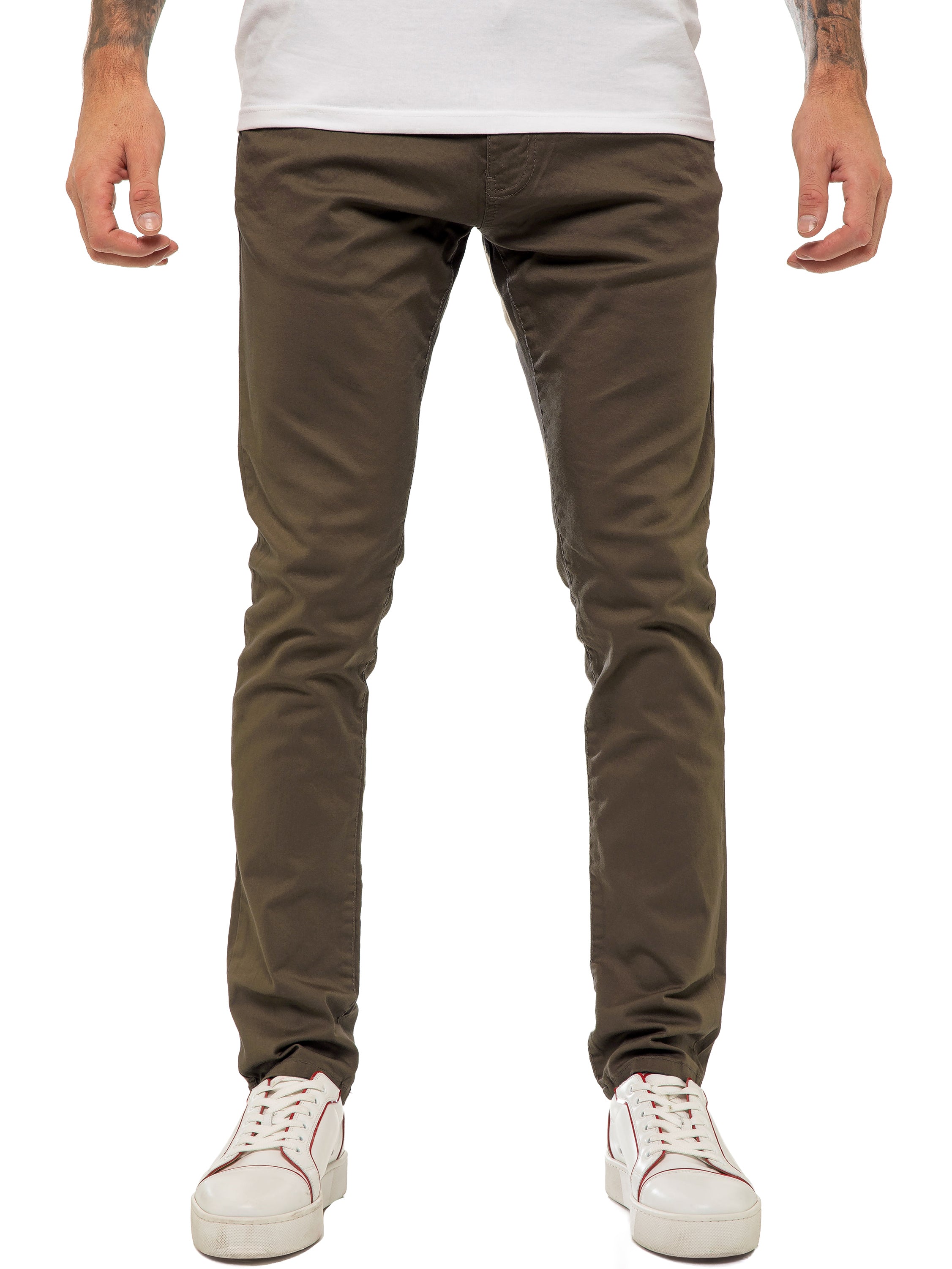 Enzo | Mens Slim Fit Stretch Chino Trousers