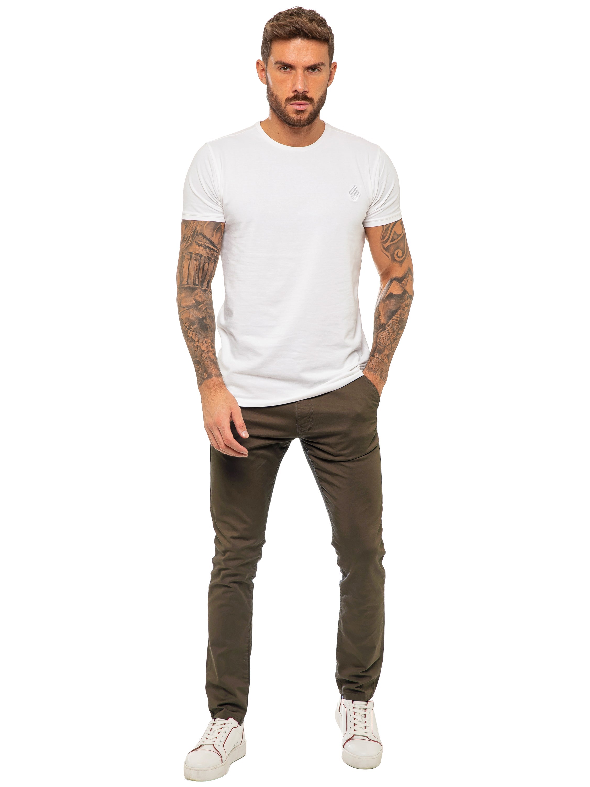 Enzo | Mens Slim Fit Stretch Chino Trousers