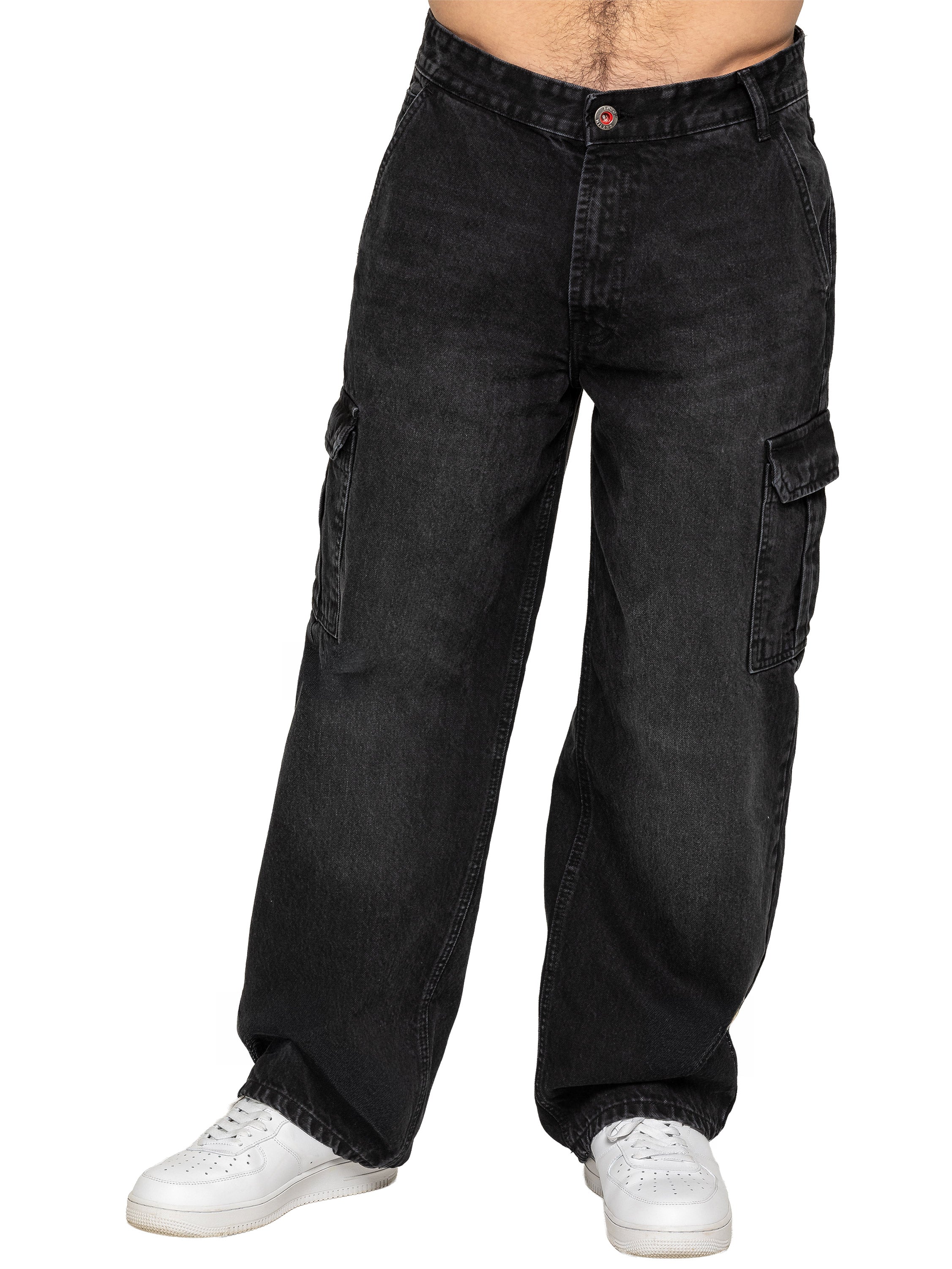 Enzo Milano | Mens Wide Leg Cargo Jeans