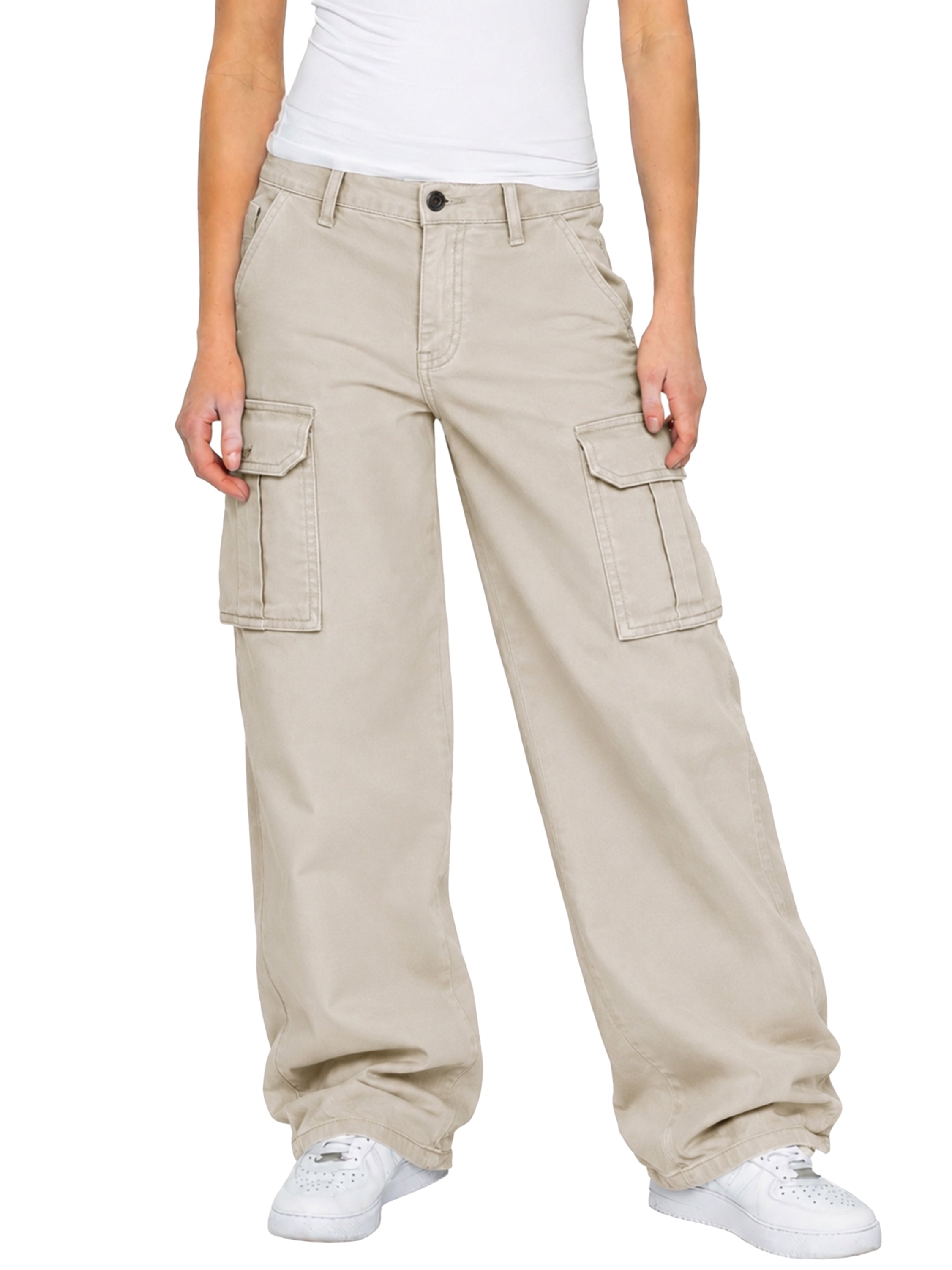Enzo | Womens Cargo Baggy Trousers
