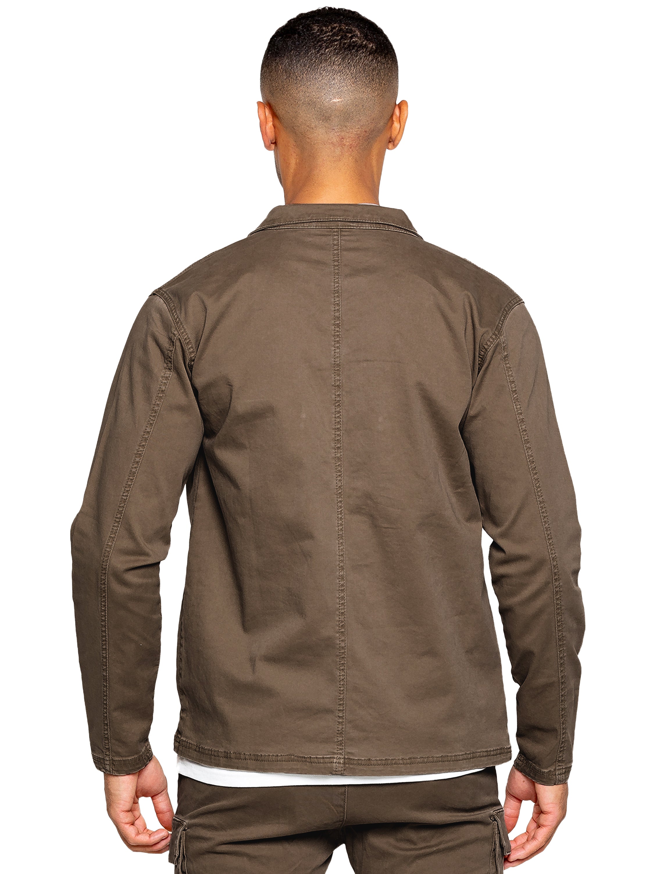 Enzo | Mens Cargo Overshirt Jacket