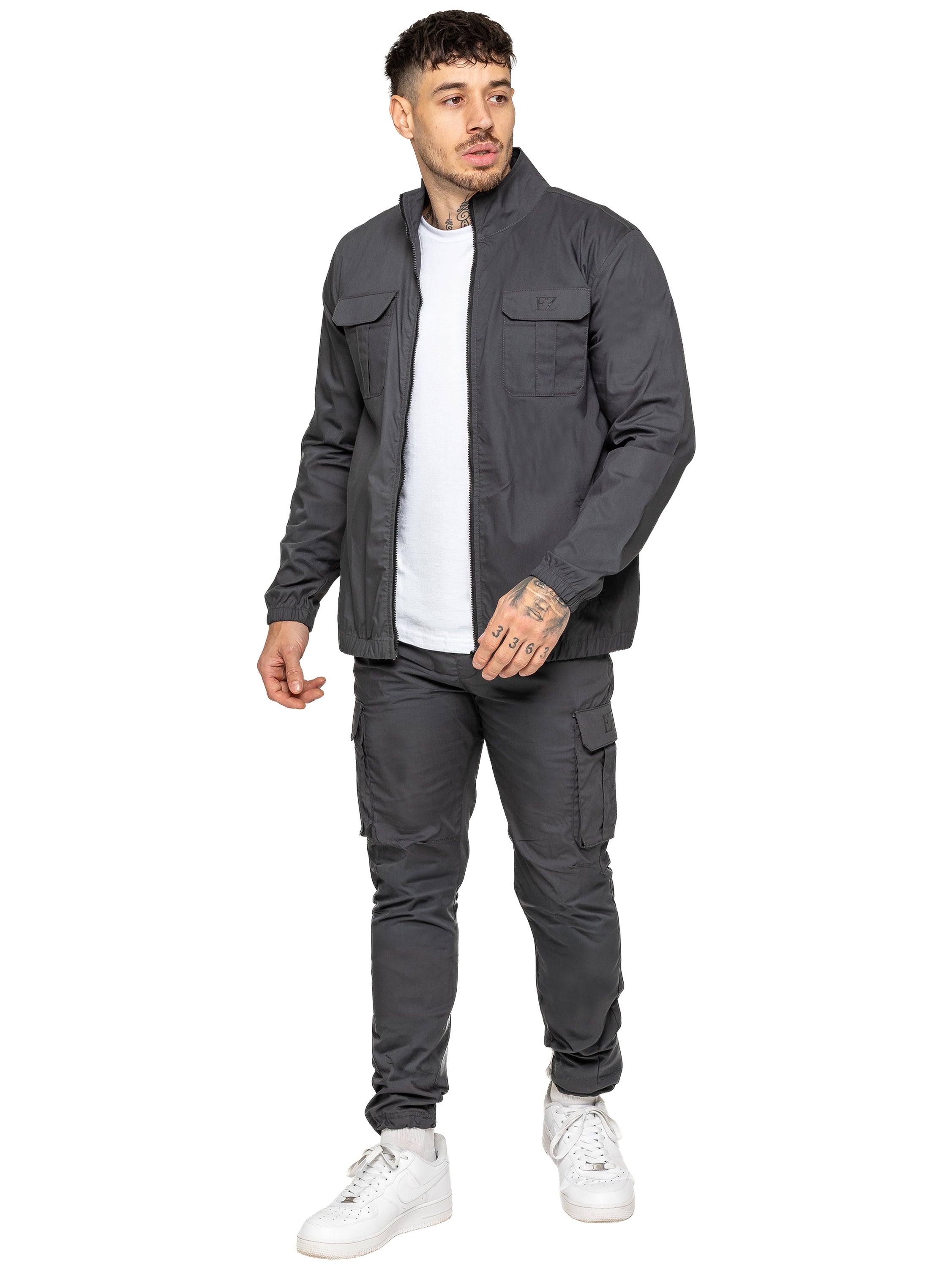 Enzo | Mens Lightweight Funnel Neck Jacket