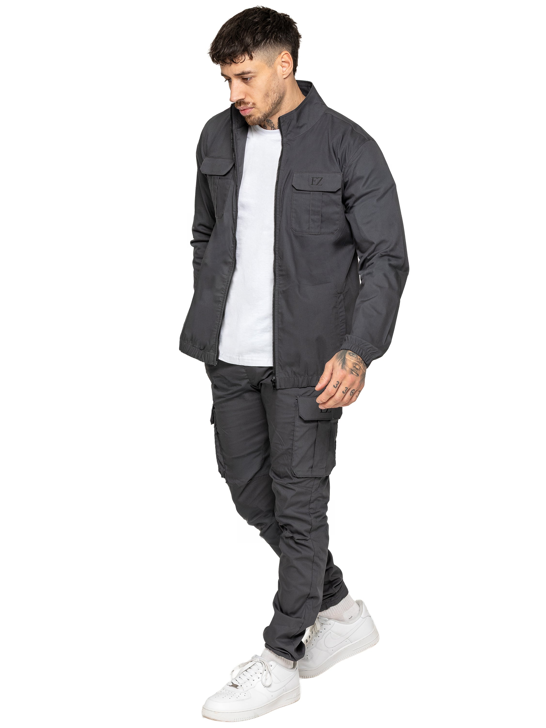 Enzo | Mens Lightweight Cargo Tracksuit Set