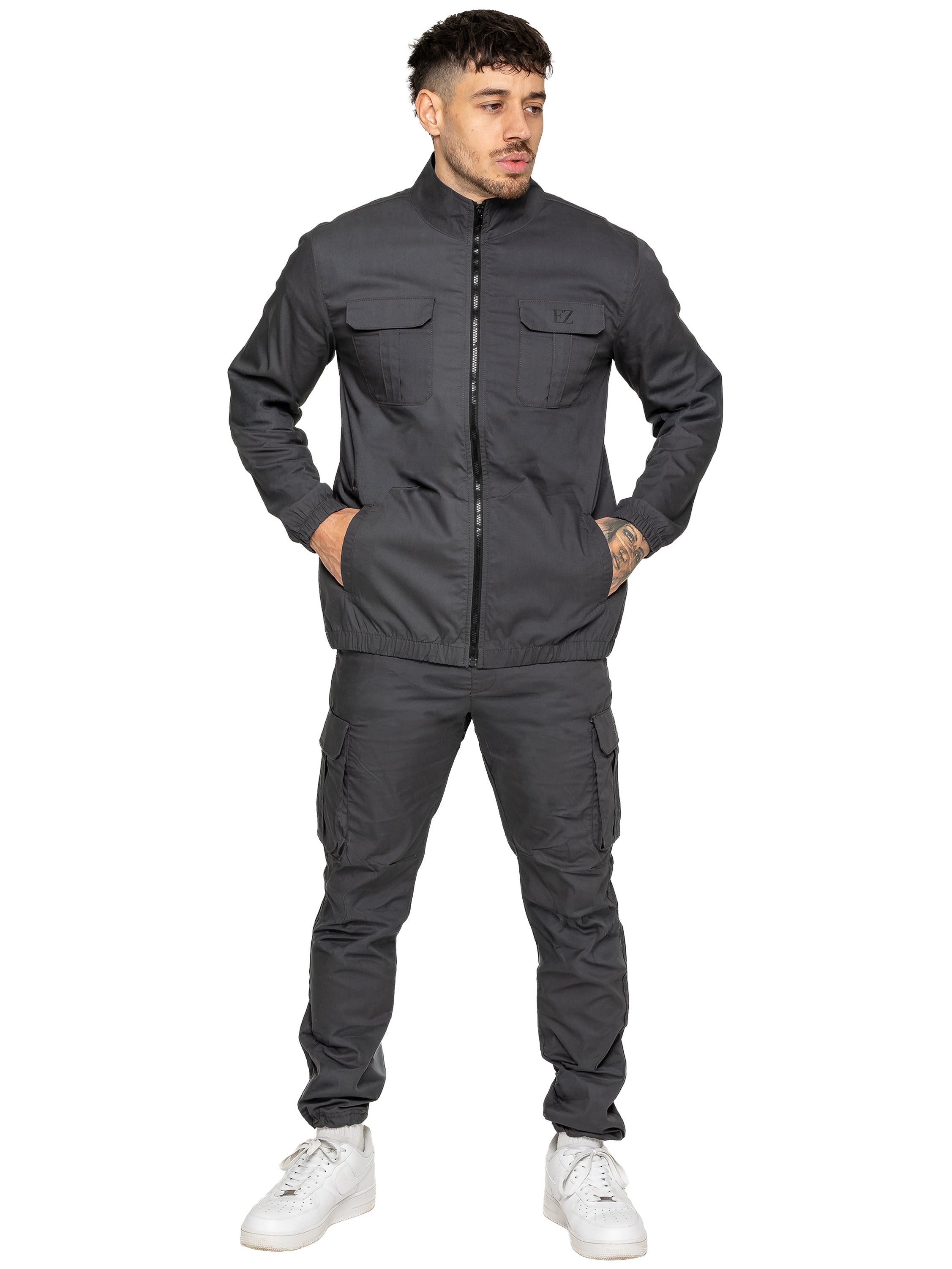 Enzo | Mens Lightweight Funnel Neck Jacket