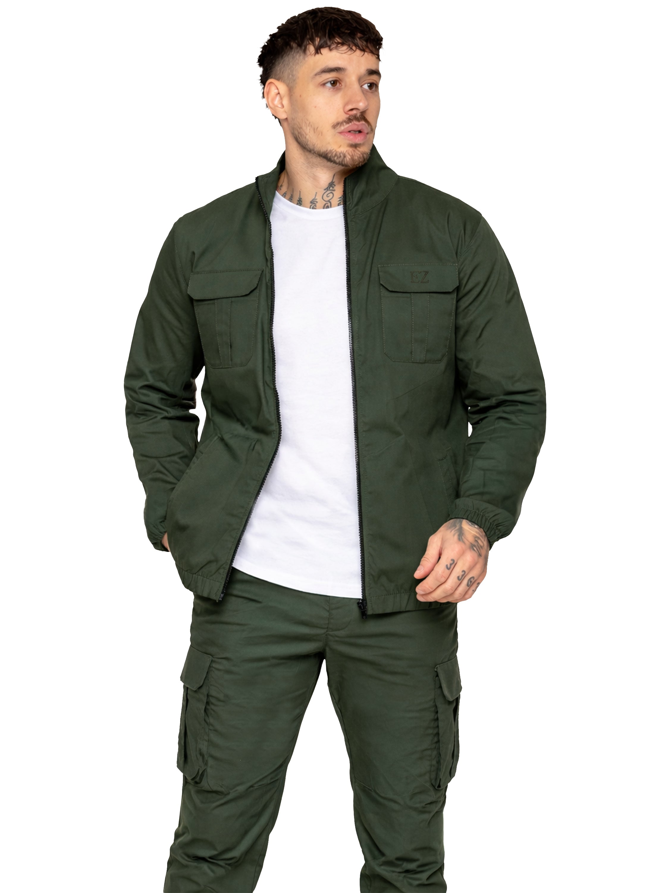 Enzo | Mens Lightweight Cargo Tracksuit Set