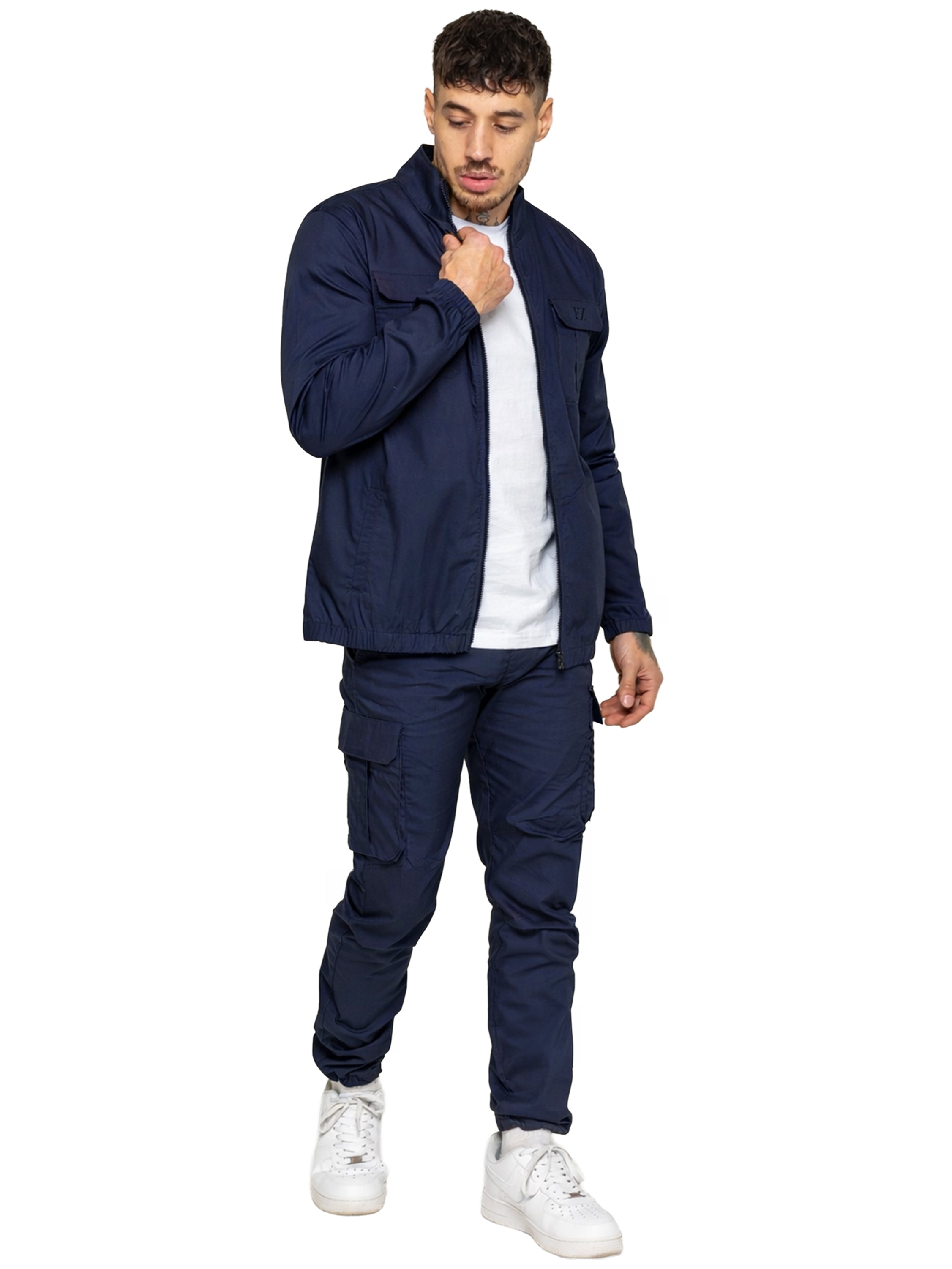 Enzo | Mens Lightweight Funnel Neck Jacket