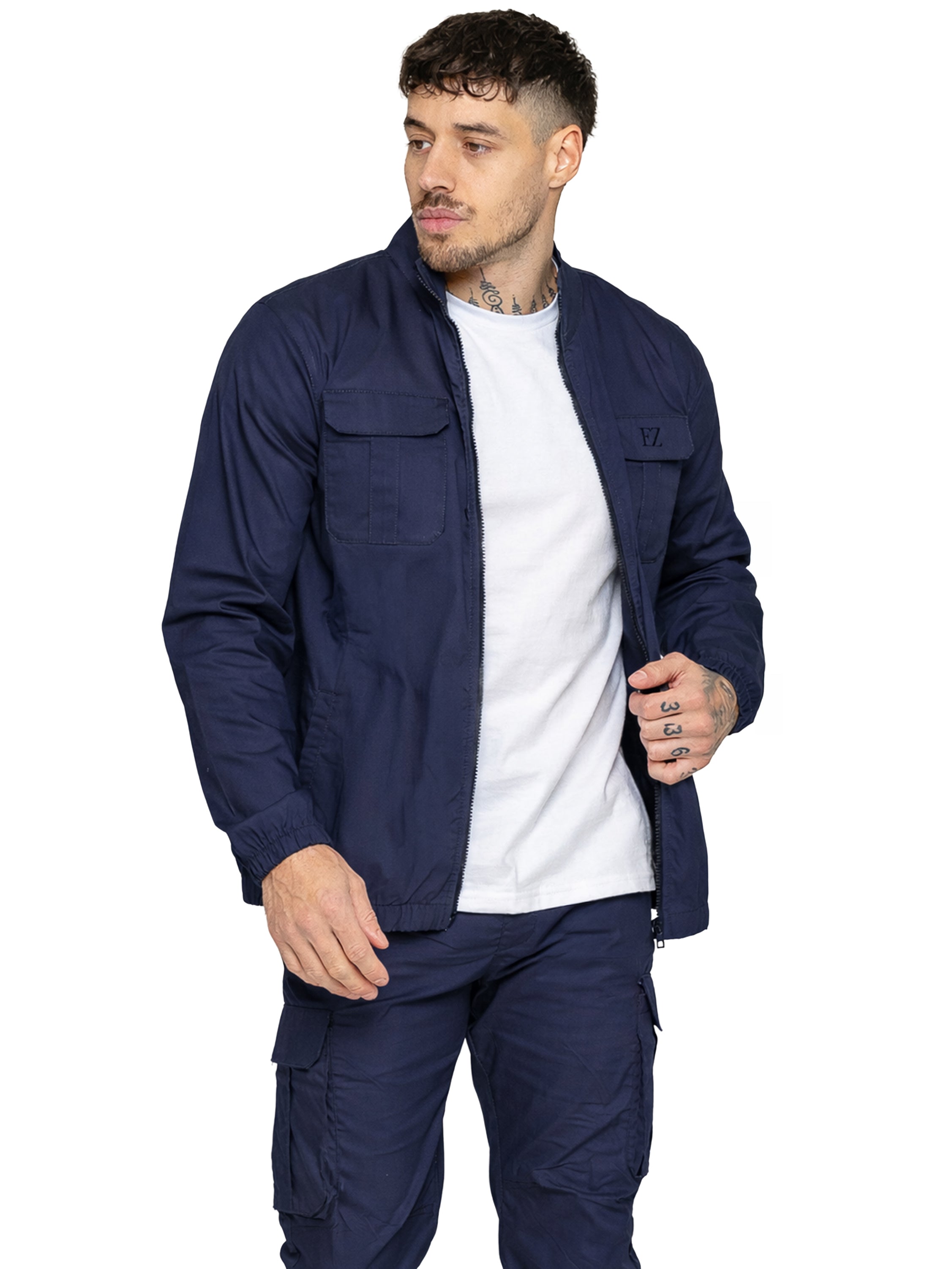 Enzo | Mens Lightweight Cargo Tracksuit Set